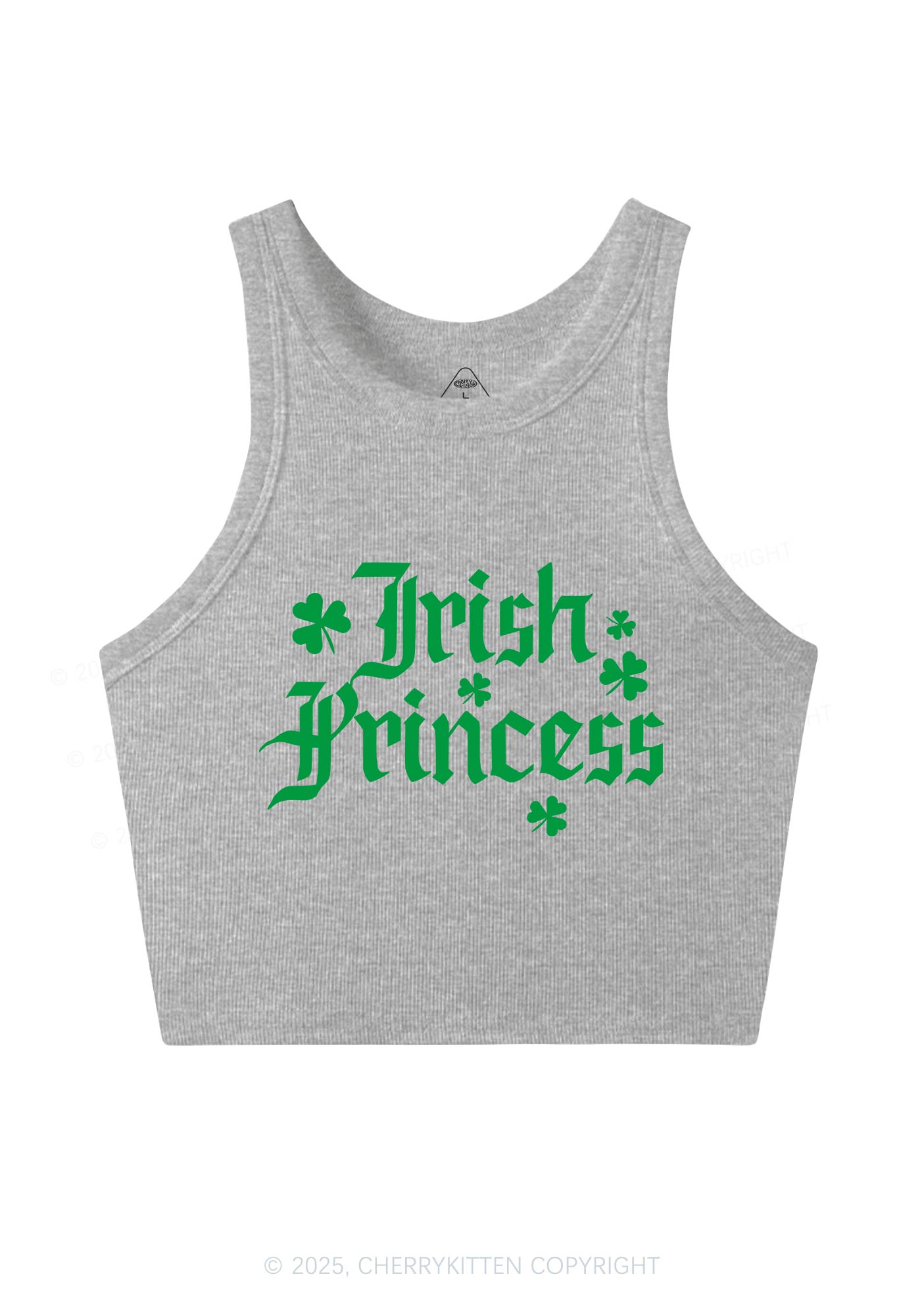 Irish Princess St Patricks Y2K Crop Tank Top Cherrykitten