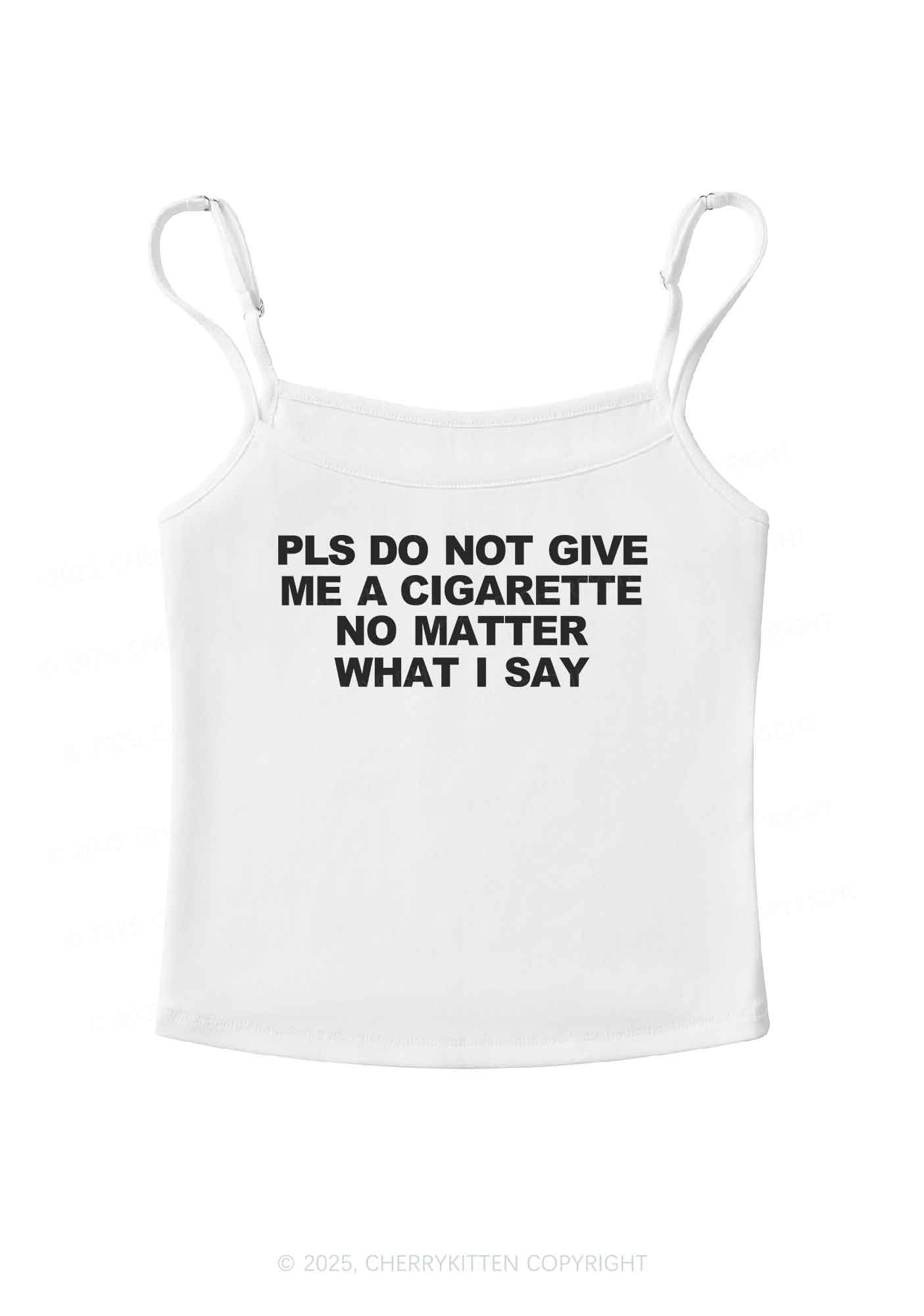 Don't Give Me Cigarette Y2K Spaghetti Strap Cami Cherrykitten