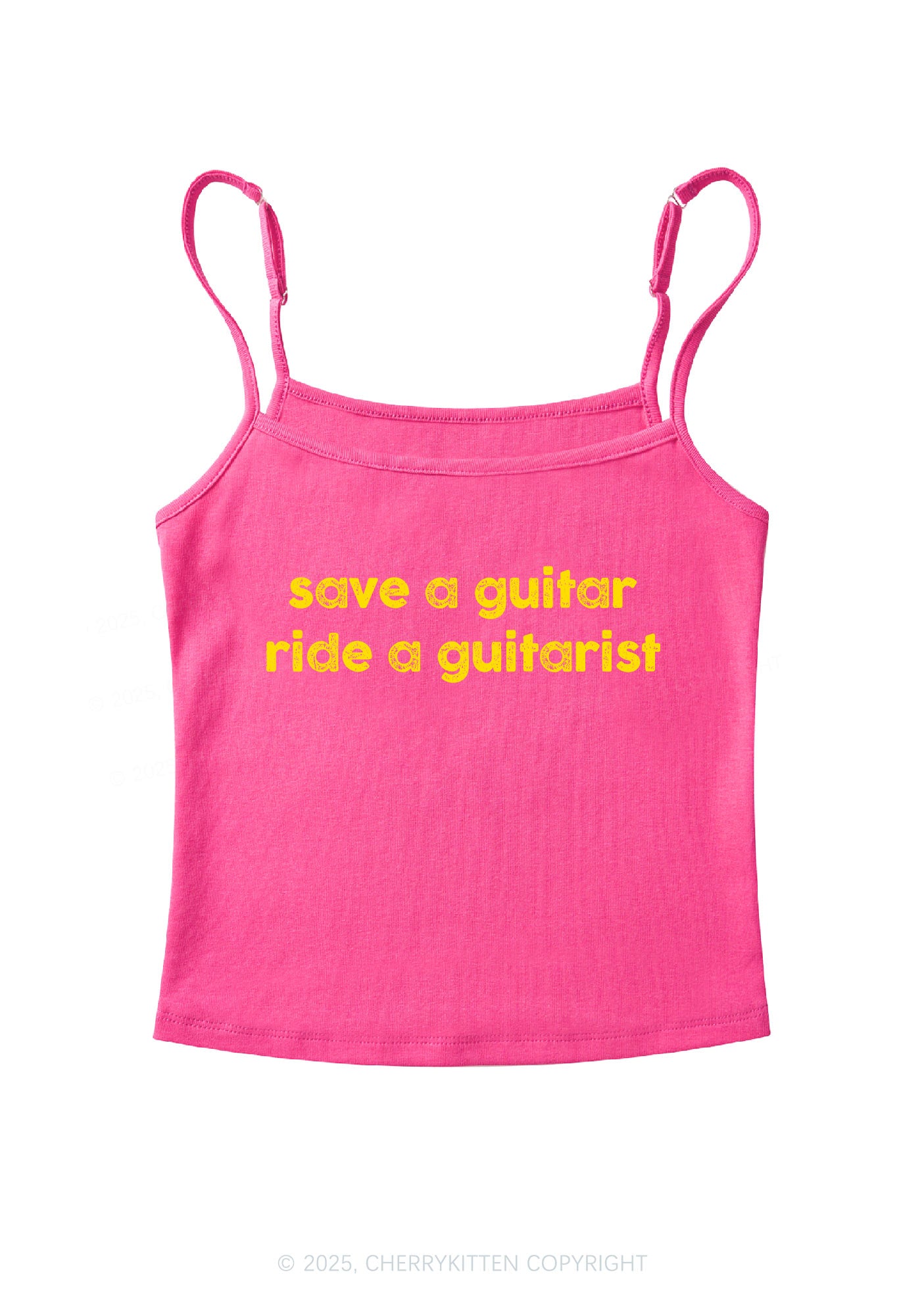Ride A Guitarist Y2K Spaghetti Strap Cami Cherrykitten