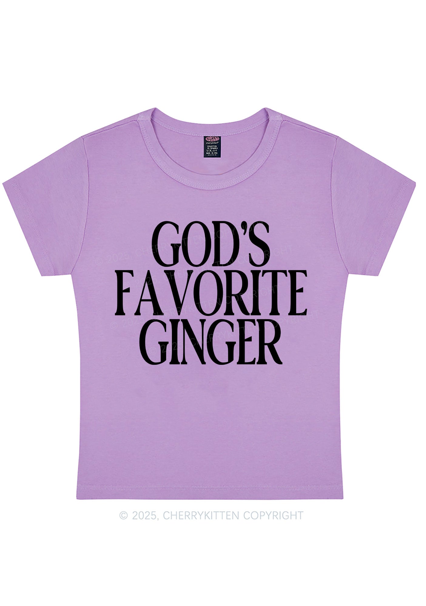 Gods Favorite Ginger Y2K Baby Tee Cherrykitten