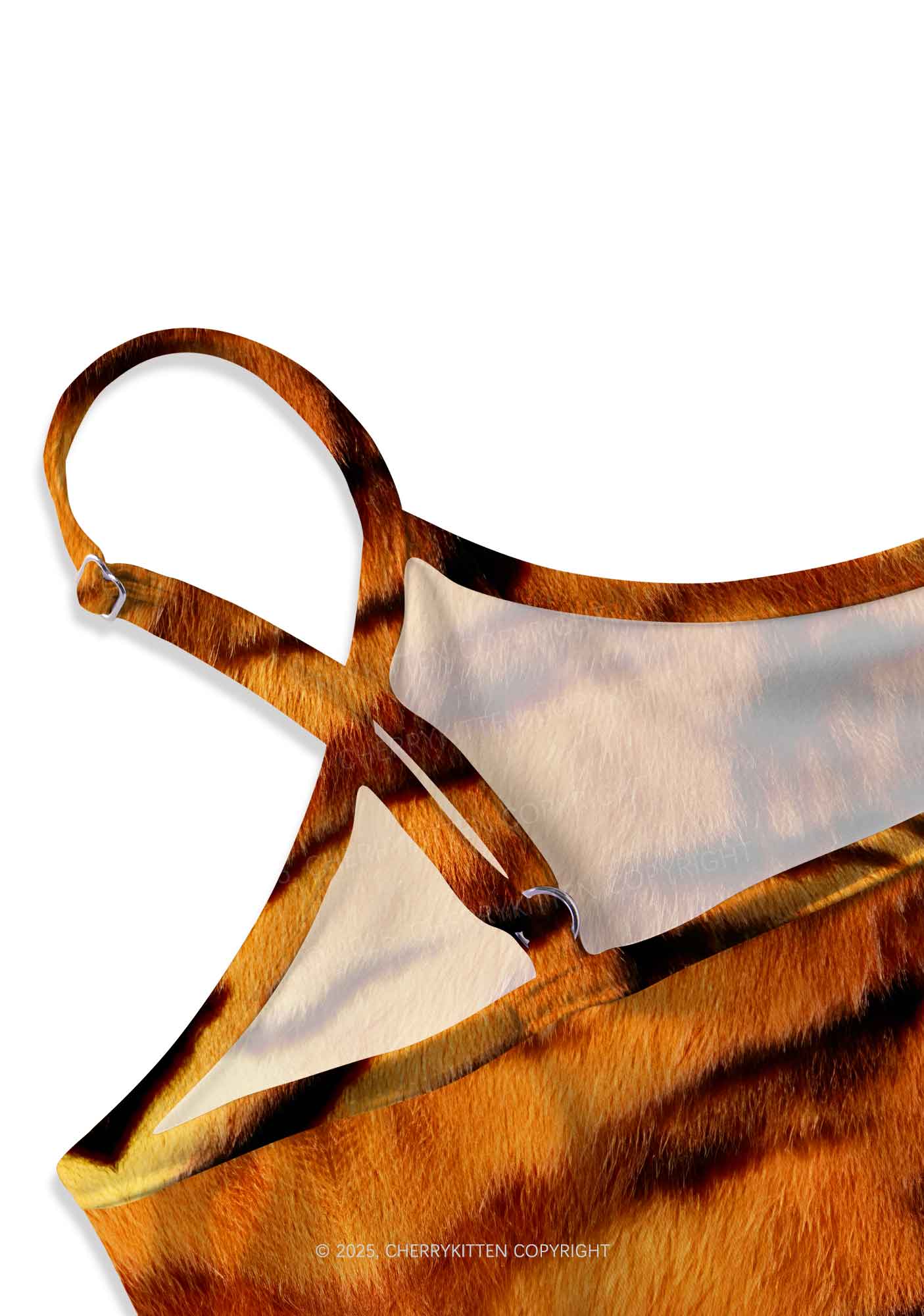 Wild Tiger Texture Y2K Print Slip Dress Cherrykitten