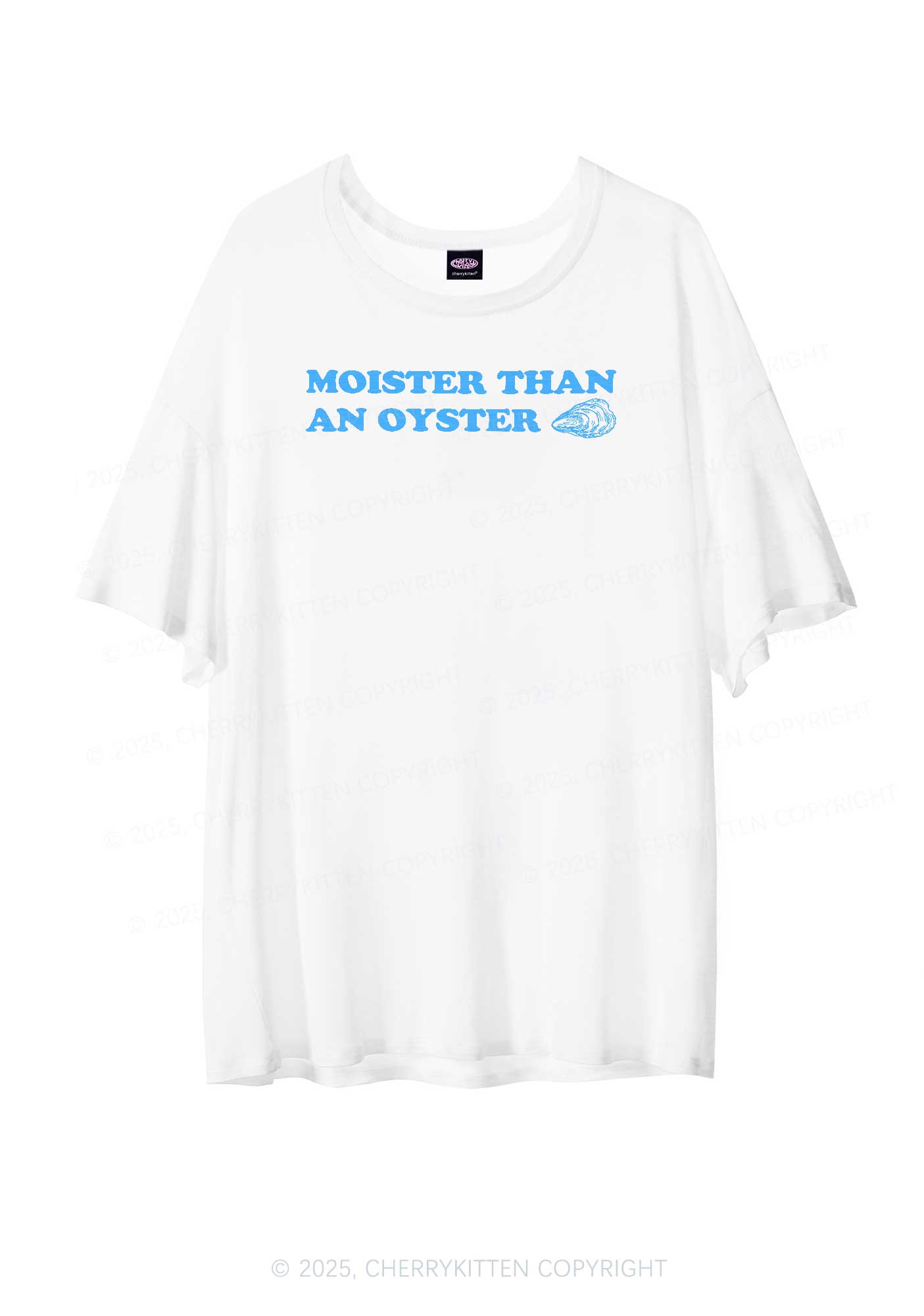 Moister Than An Oyster Y2K Sheer Boyfriend Tee Cherrykitten