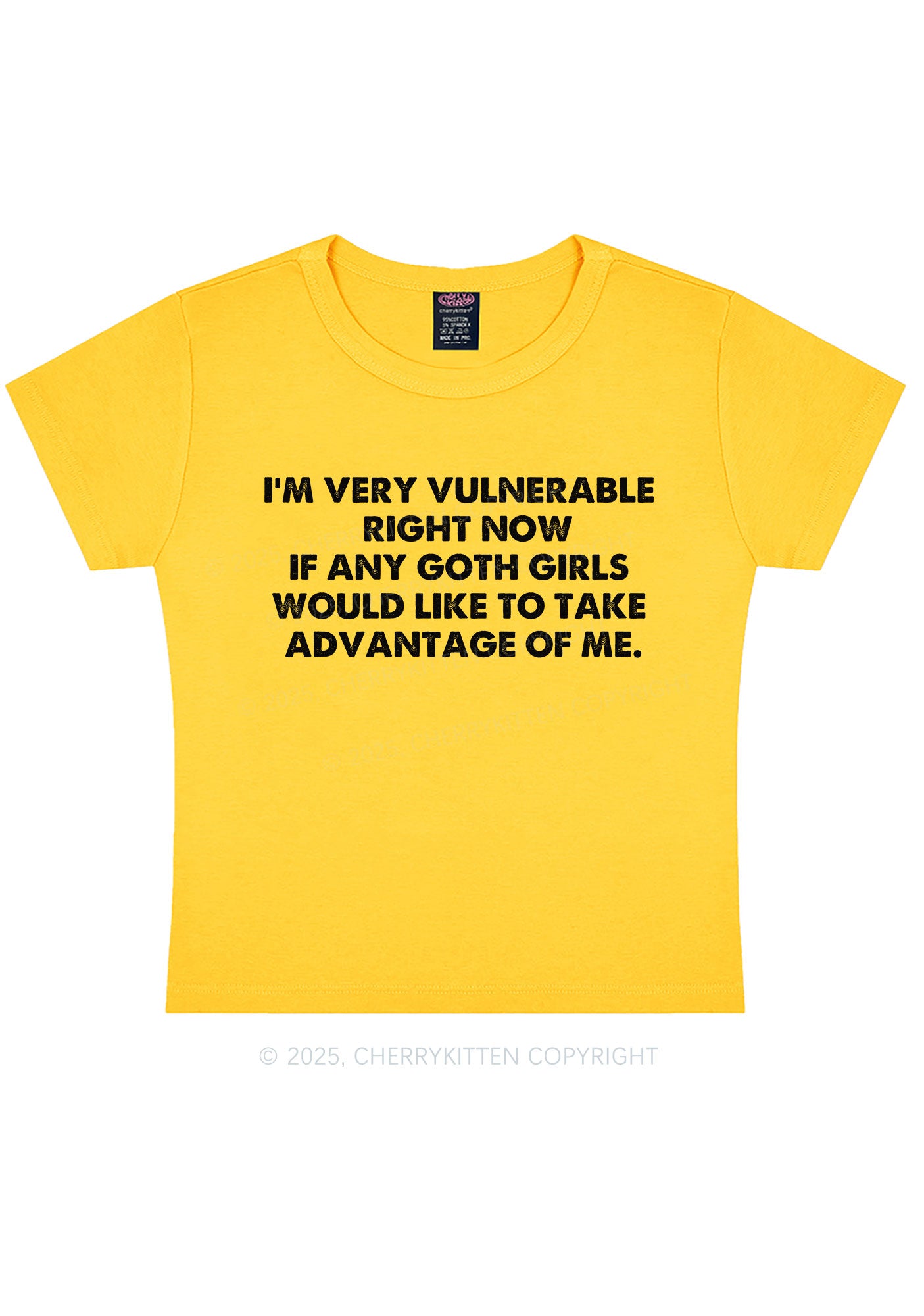 Im Vulnerable Y2K Baby Tee Cherrykitten