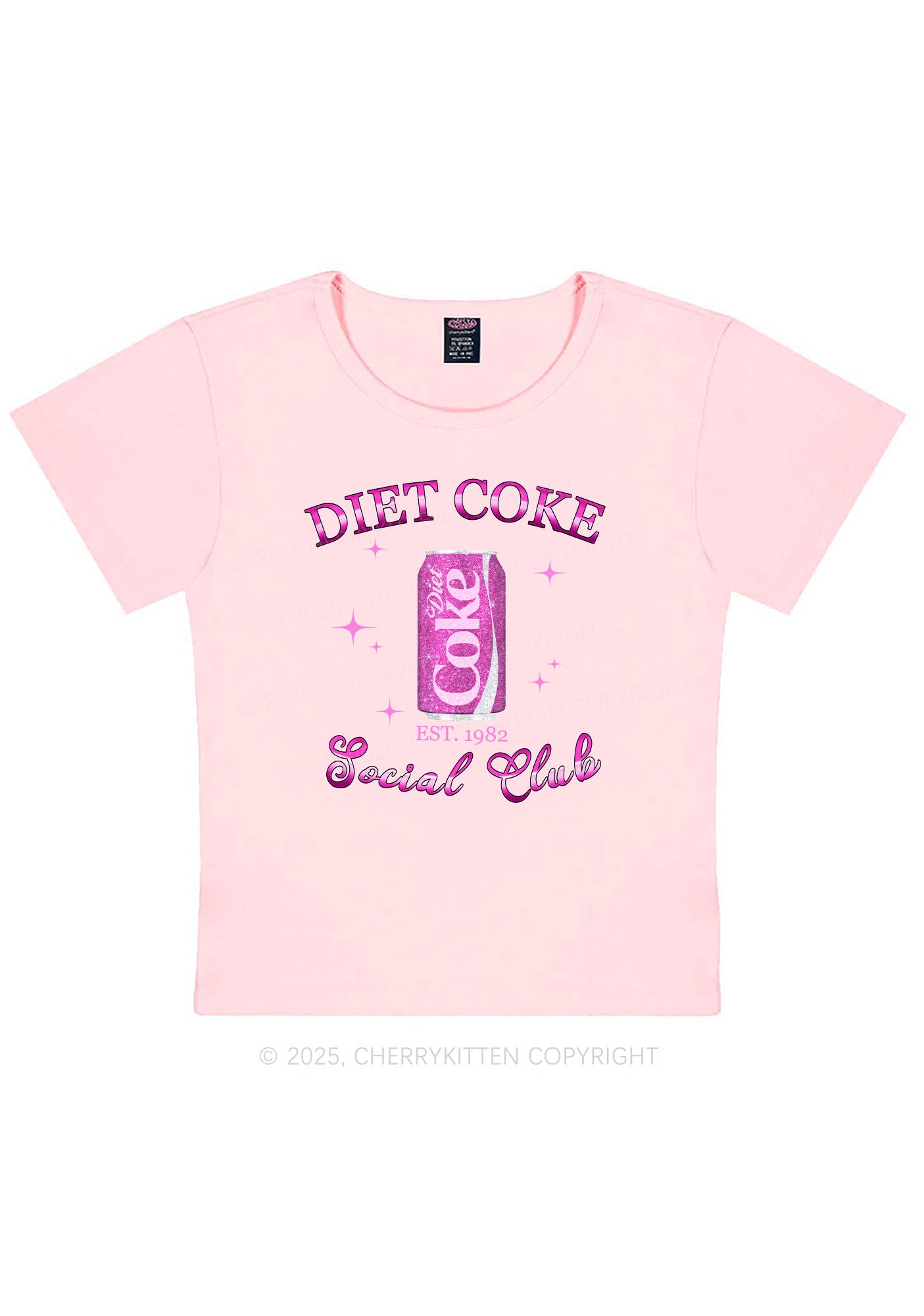 Diet Coke Social Club Y2K Baby Tee Cherrykitten