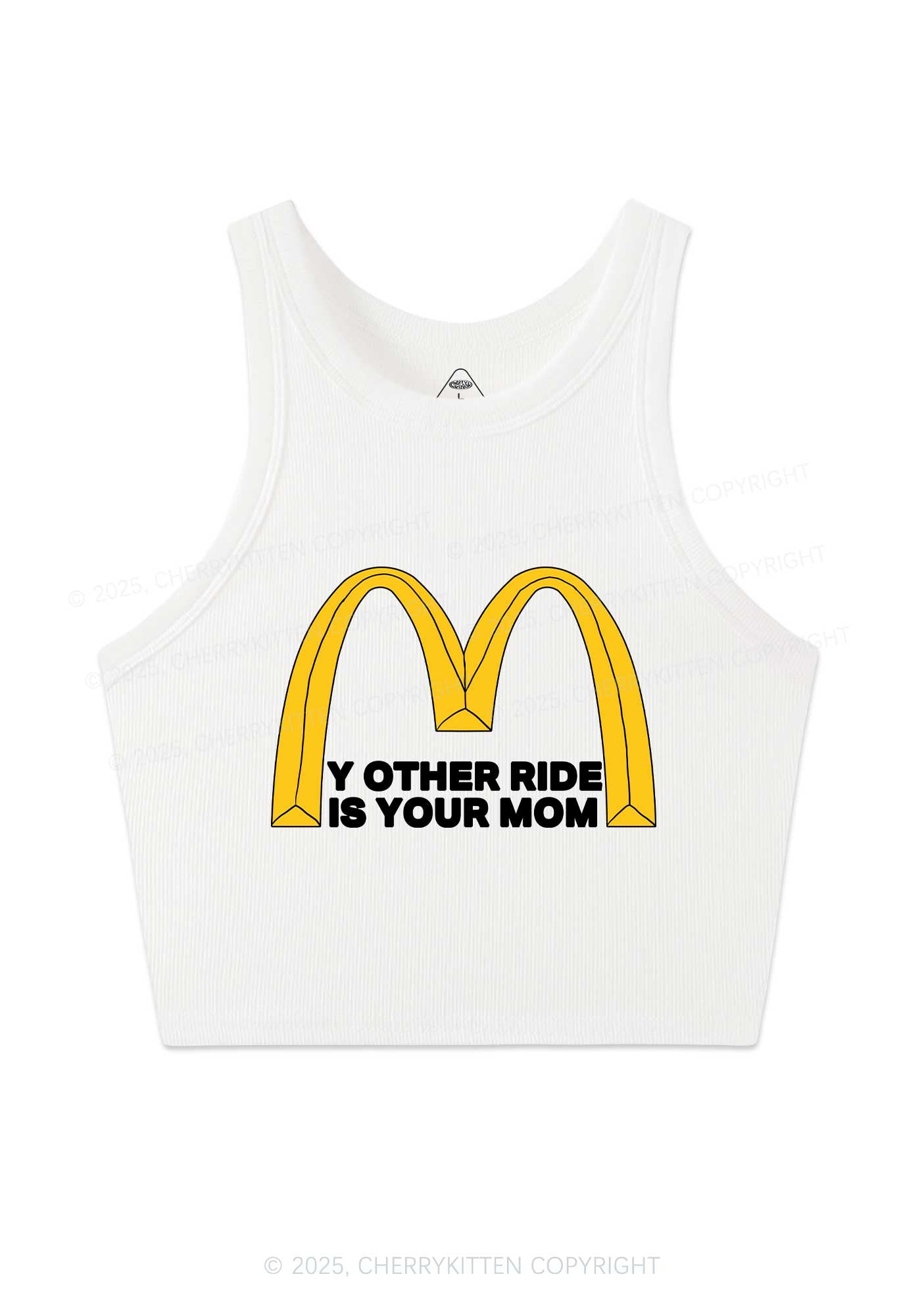 Ride Your Mom Y2K Crop Tank Top Cherrykitten