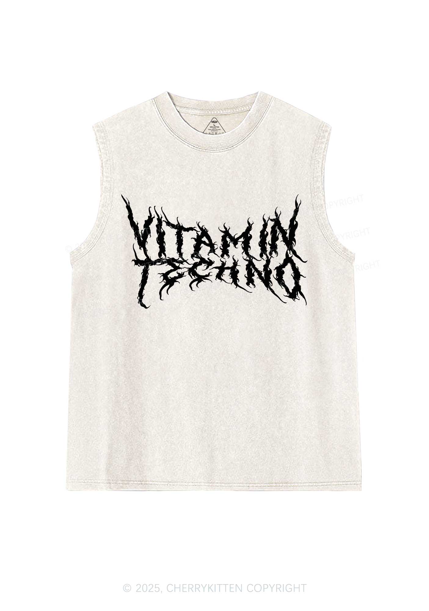 Vitamin Techno Y2K Washed Muscle Tank Cherrykitten