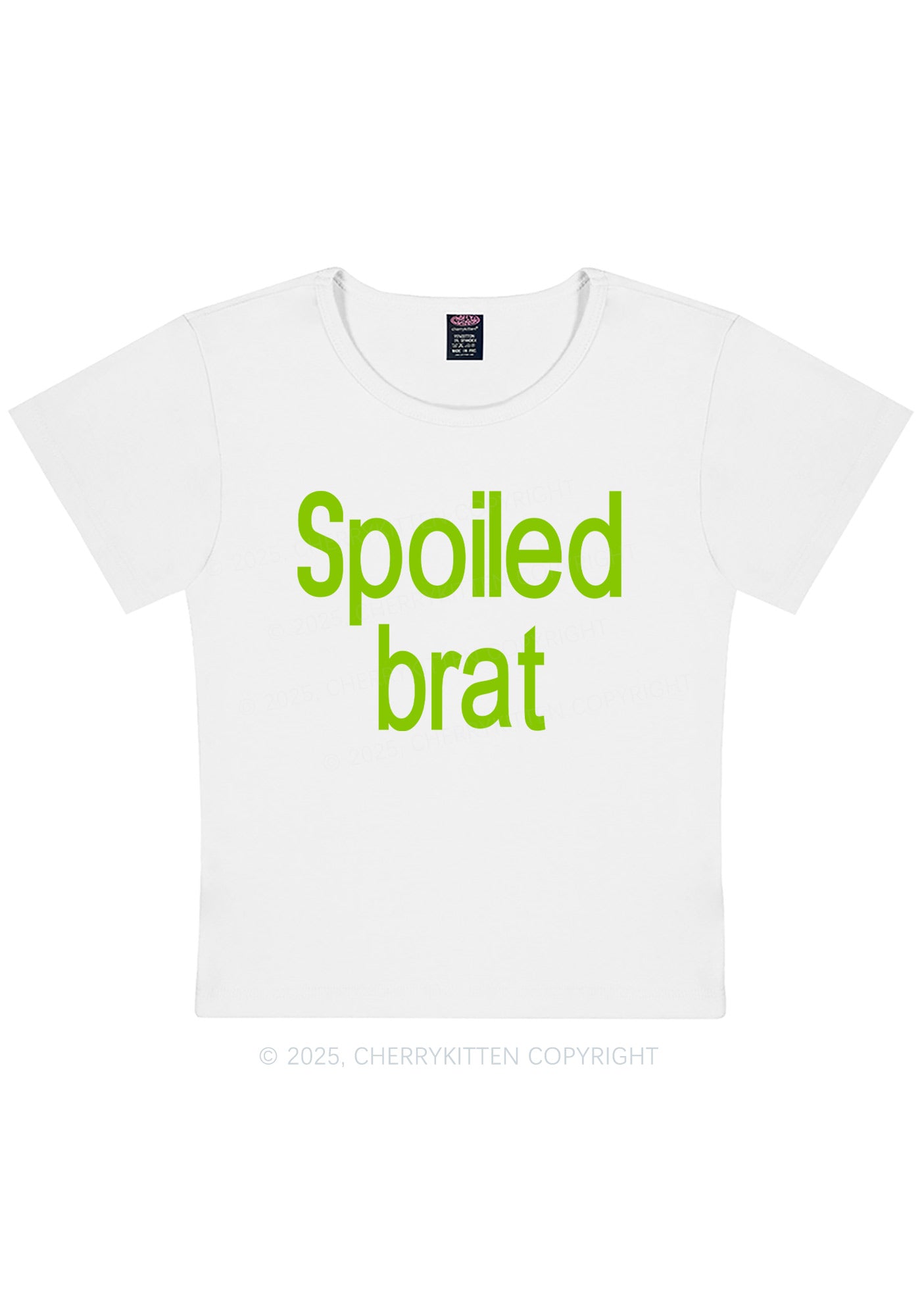 Spoiled Brat Y2K Baby Tee Cherrykitten