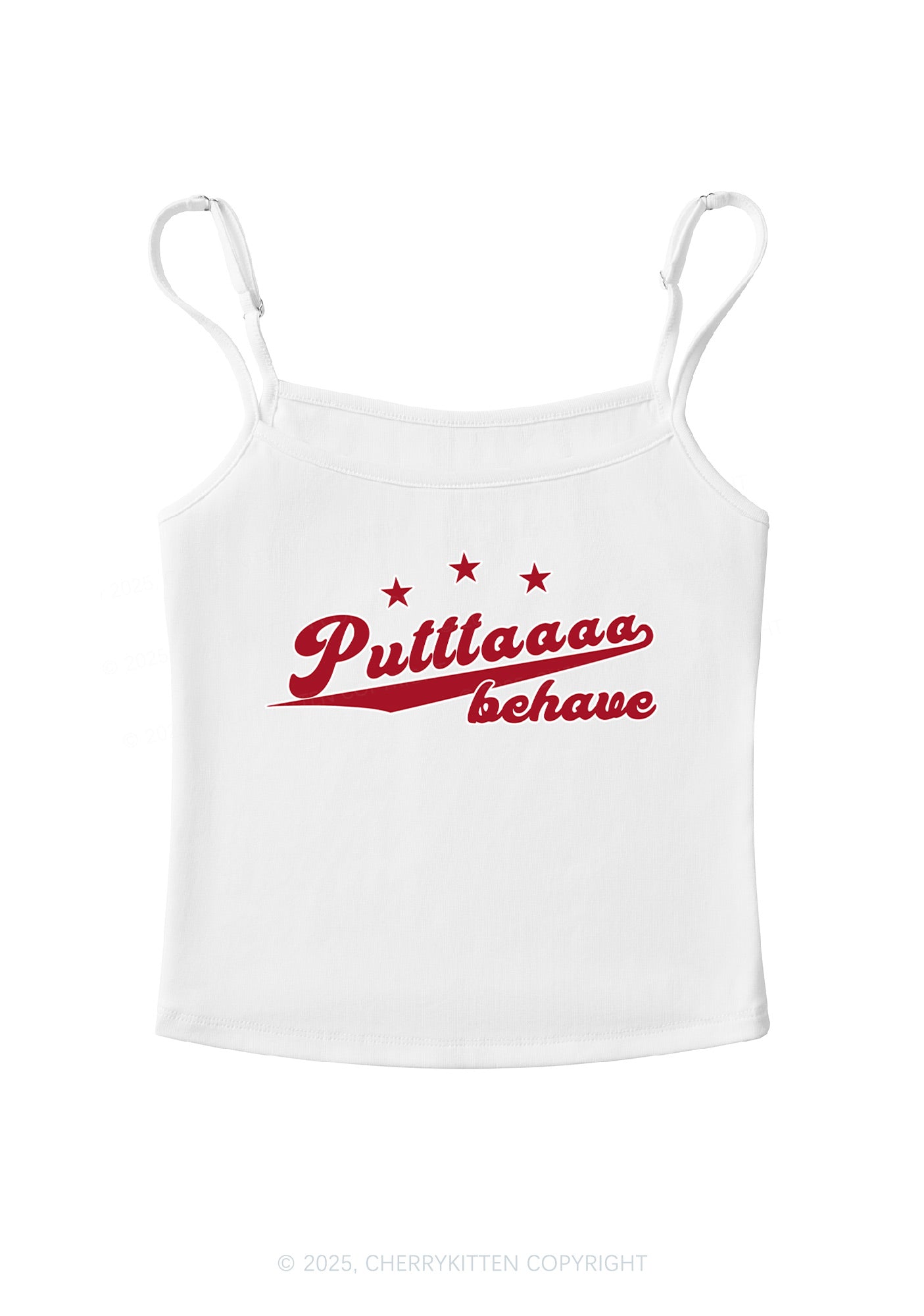 Putttaaaa Behave Y2K Spaghetti Strap Cami Cherrykitten
