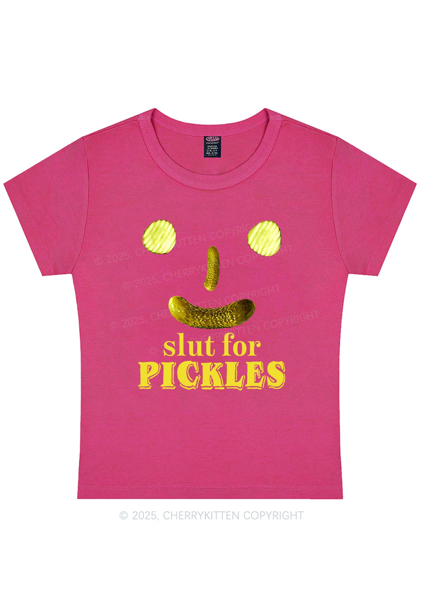 Slxt For Pickles Y2K Baby Tee Cherrykitten