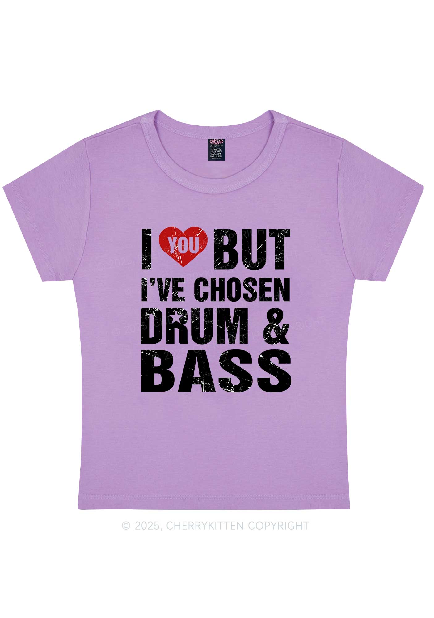 Chosen Drum And Bass Y2K Baby Tee Cherrykitten
