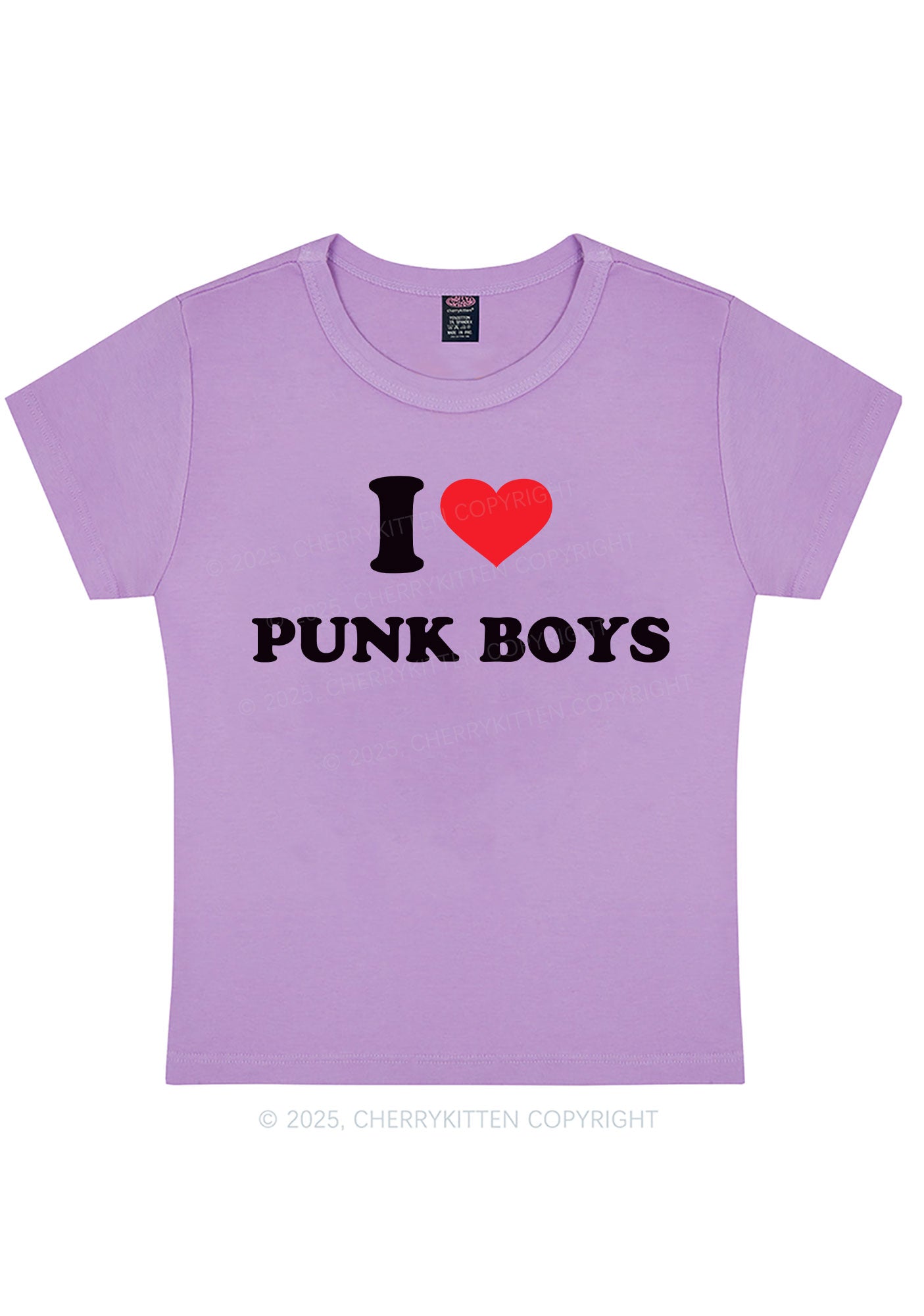 I Love Punk Boys Y2K Baby Tee Cherrykitten