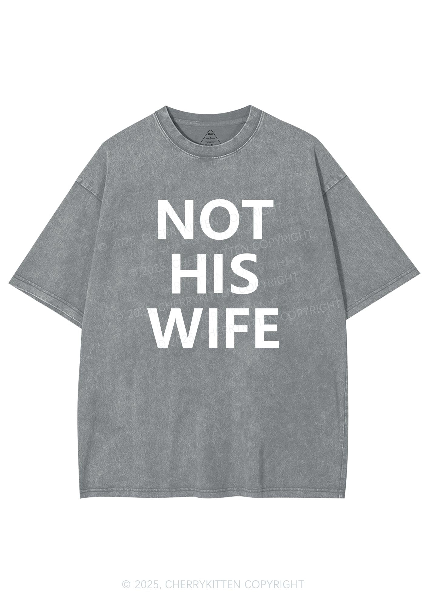 Not His Wife Y2K Shirts Washed Tee Cherrykitten