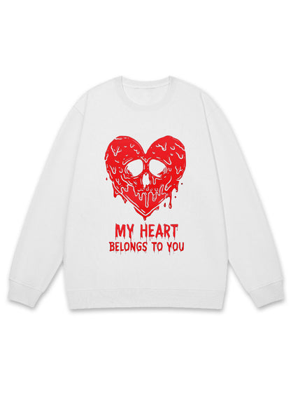 My Heart Belongs To You Halloween Y2K Sweatshirt Cherrykitten