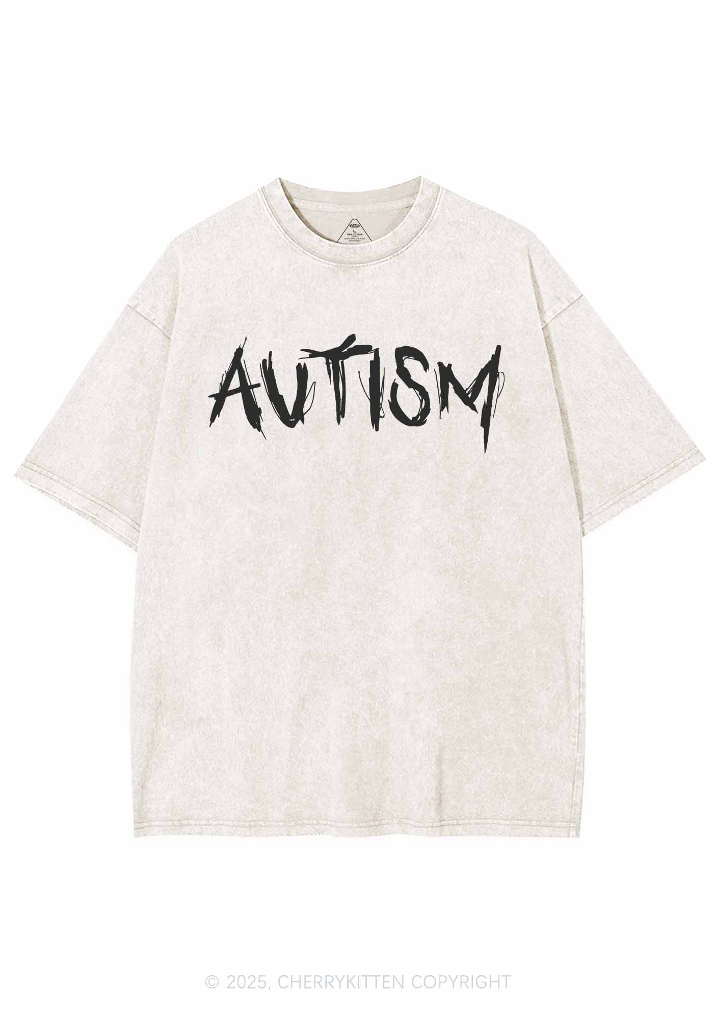 Satan Autism Y2K Shirts Washed Tee Cherrykitten