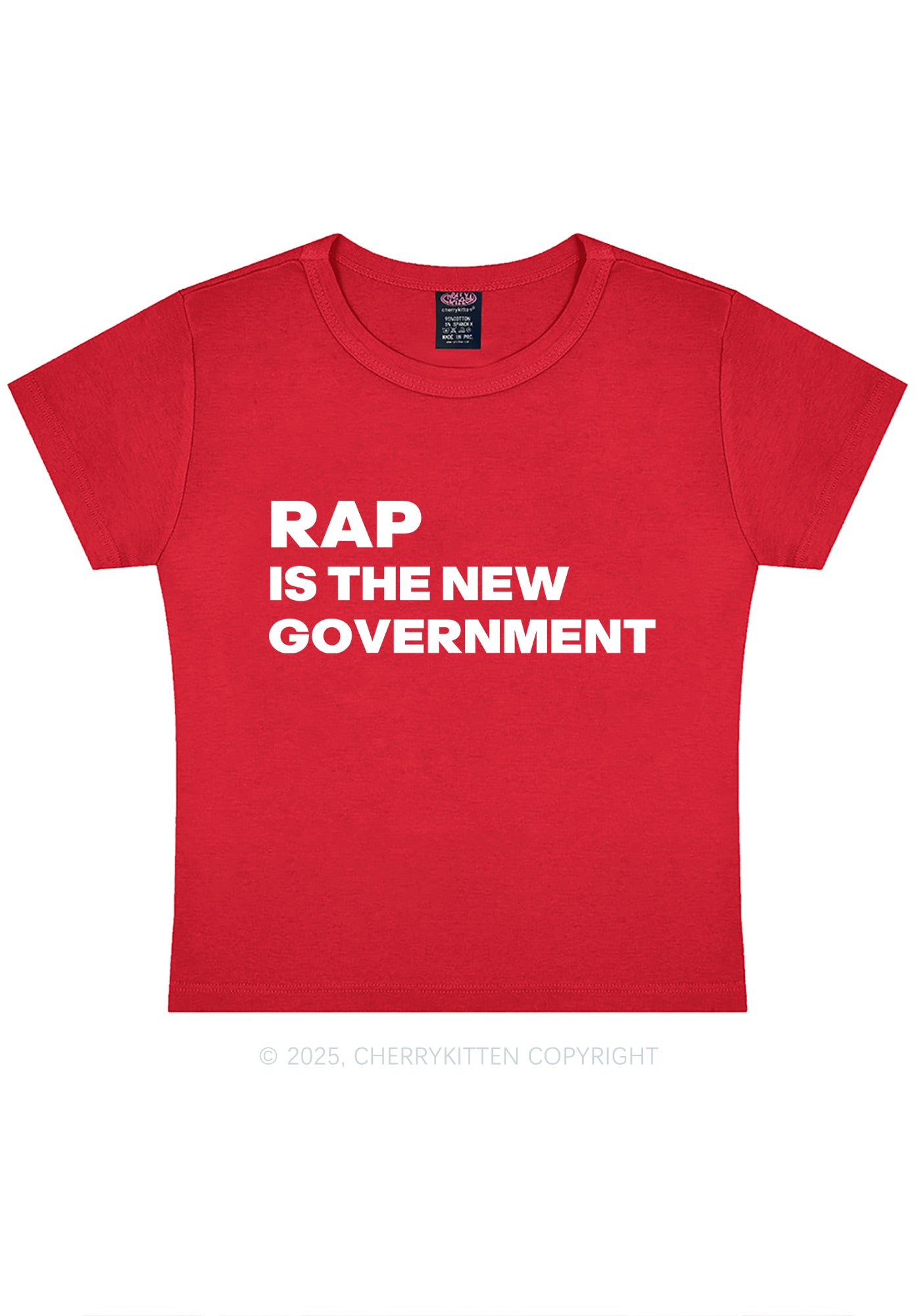 Rap Government Y2K Baby Tee Cherrykitten