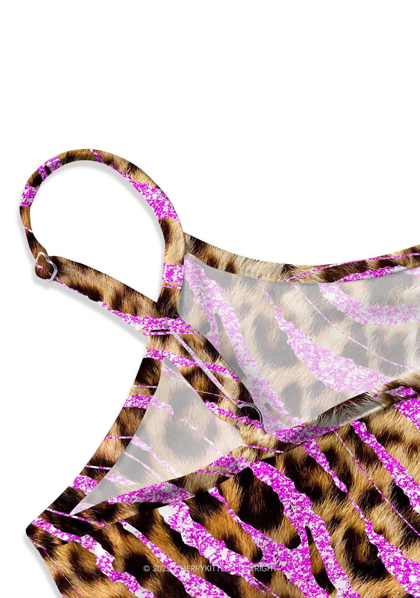 Sparkle Pink Leopard Y2K Print Cami Crop Top Cherrykitten
