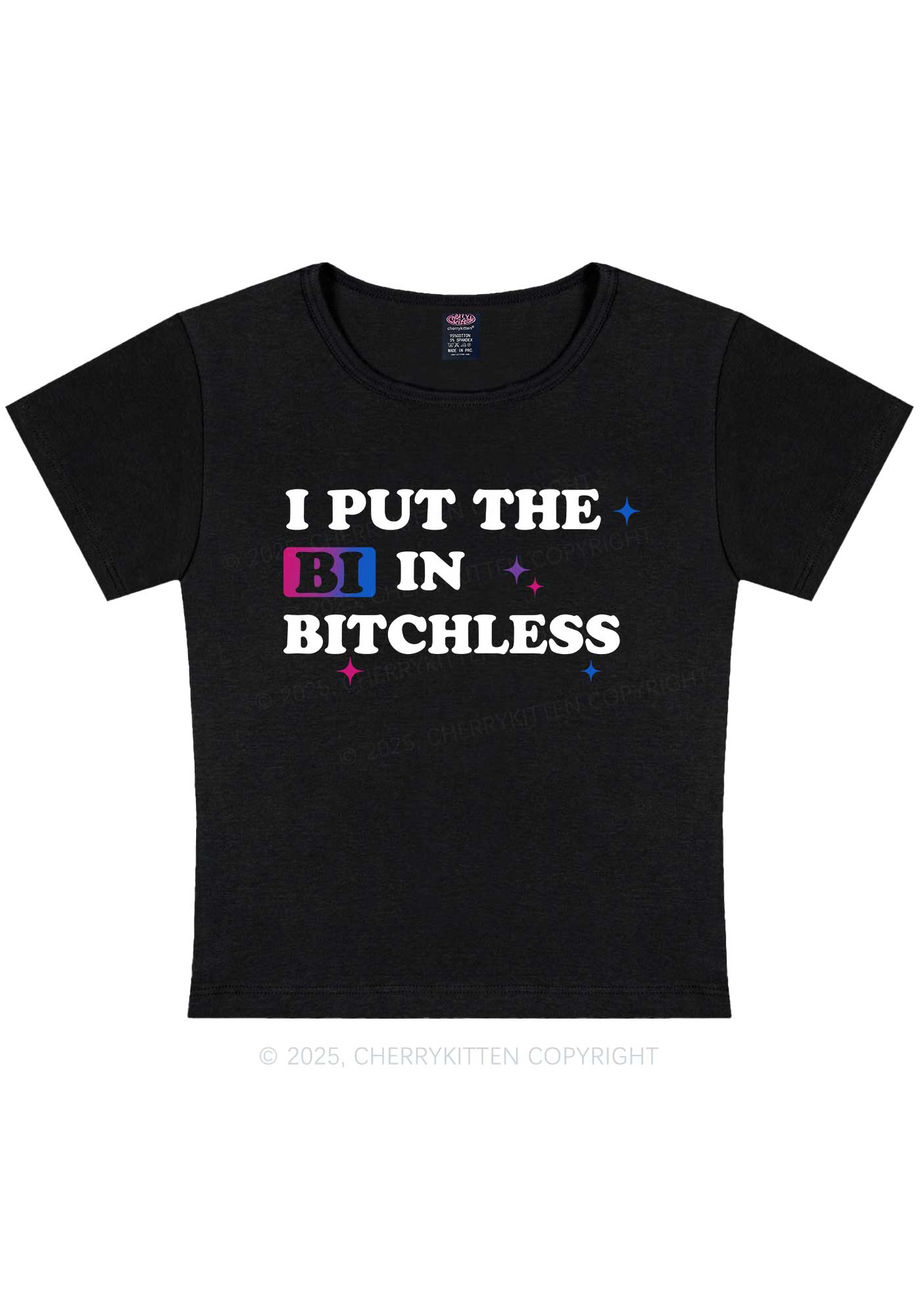 Put BI In Bxxchless Pride Y2K Baby Tee Cherrykitten