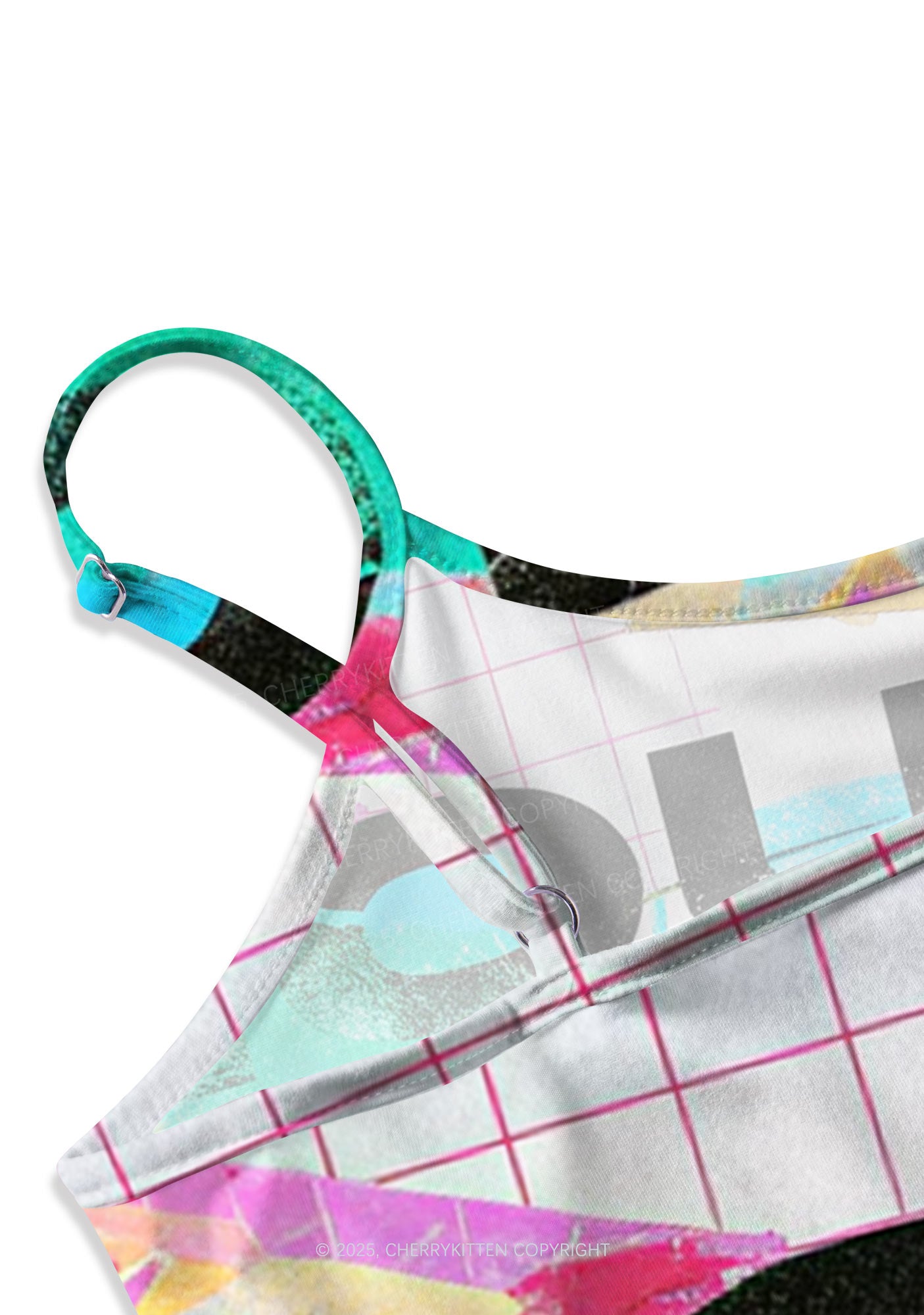 Neon DJ Mouse Y2K Print Slip Dress Cherrykitten