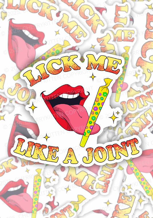 Lick Me Like A Joint 1Pc Y2K Sticker Cherrykitten