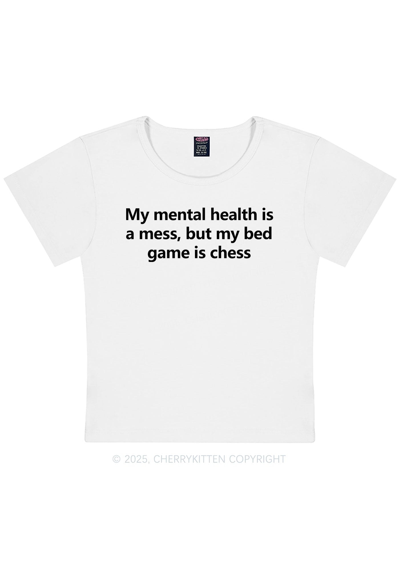 My Mental Health Is Mess Y2K Baby Tee Cherrykitten