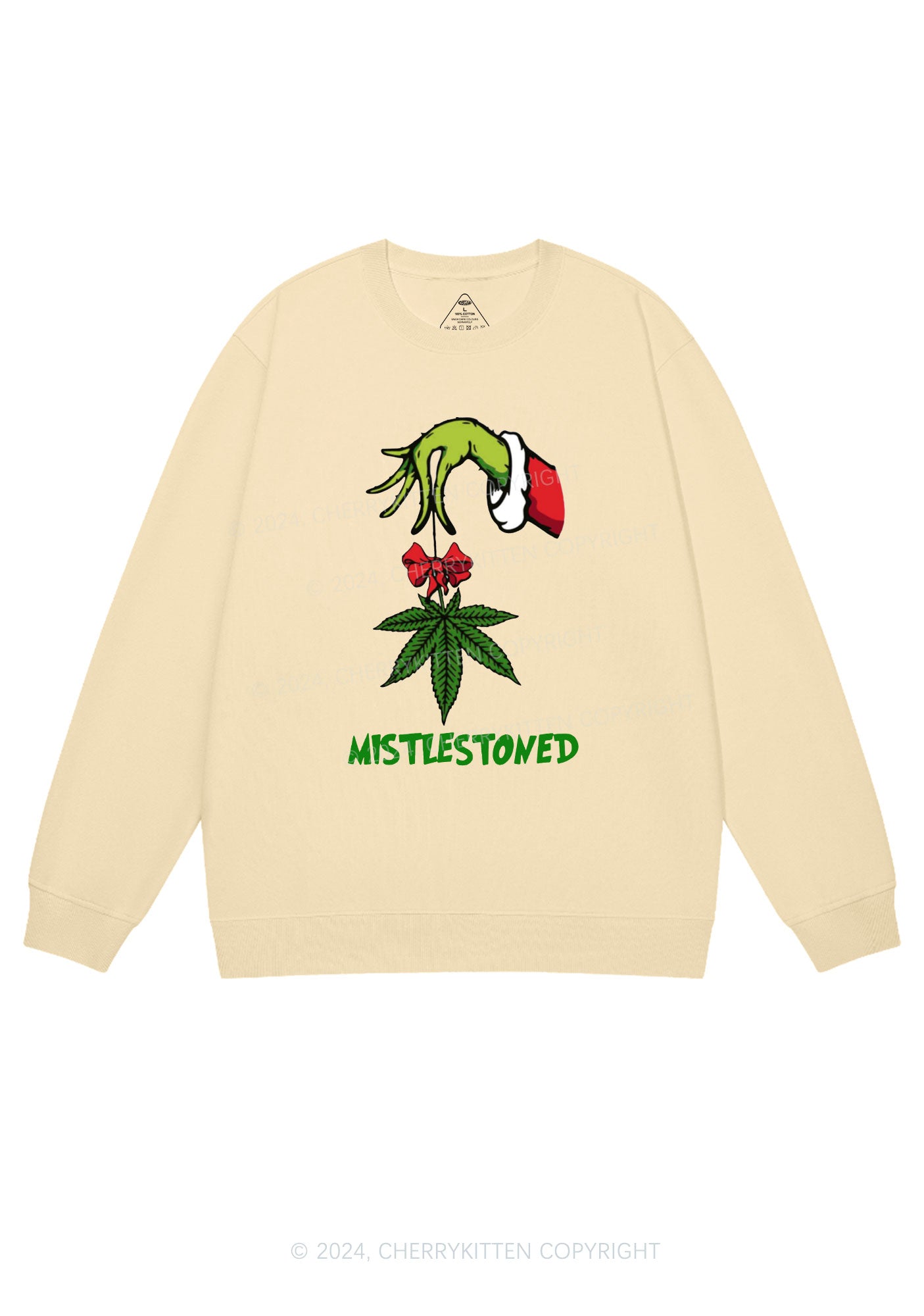Christmas Mistlestoned Y2K Sweatshirt Cherrykitten