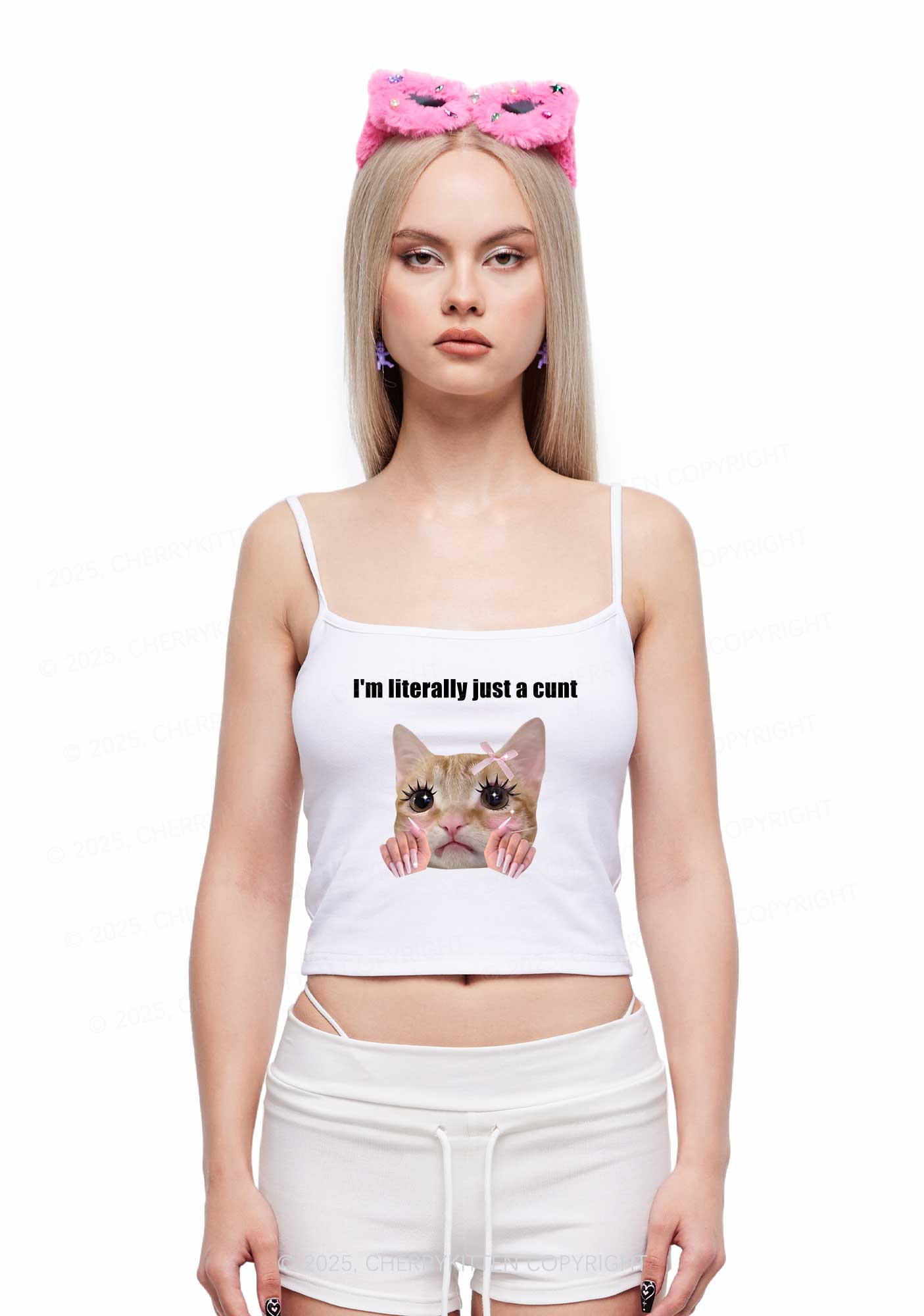 Im Literally Cxxt Y2K Spaghetti Strap Cami Cherrykitten