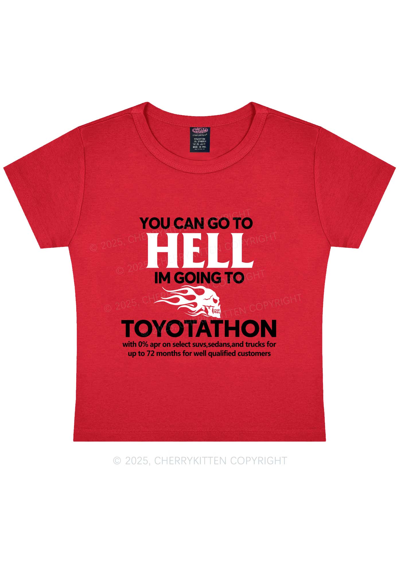 You Can Go Hell Y2K Baby Tee Cherrykitten