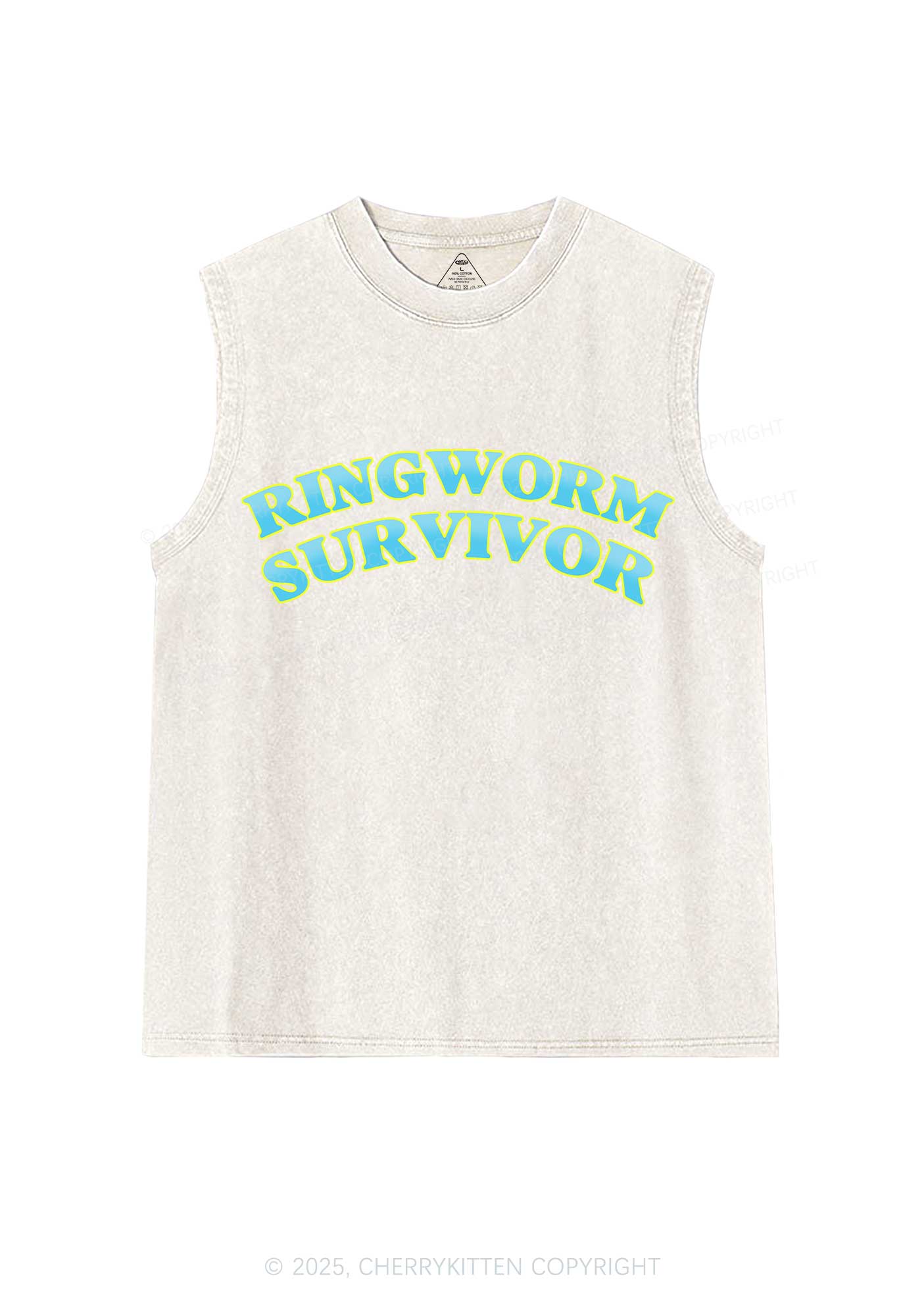 Ringworm Survivor Y2K Washed Muscle Tank Cherrykitten