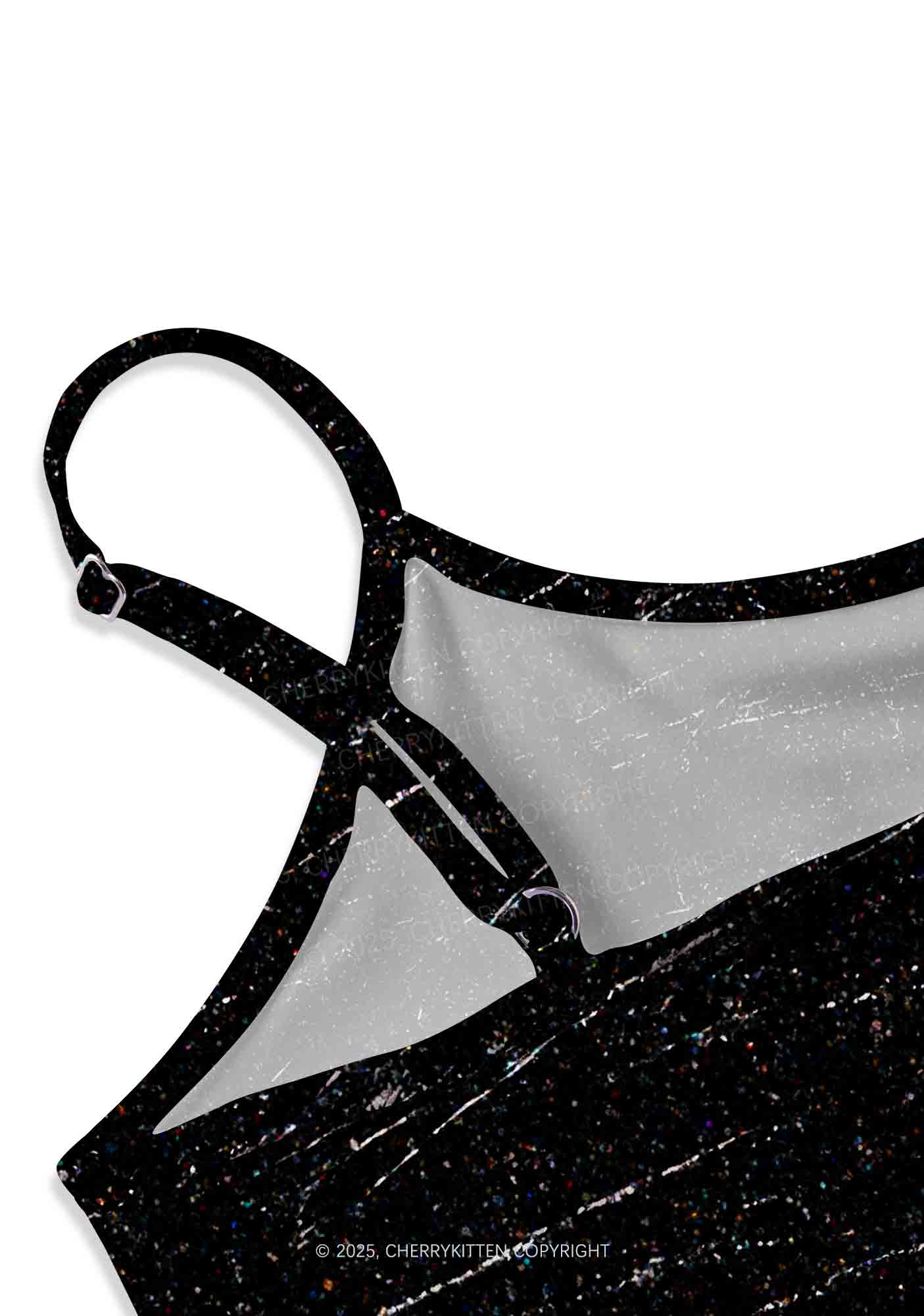 Growling Puppy Y2K Print Slip Dress Cherrykitten