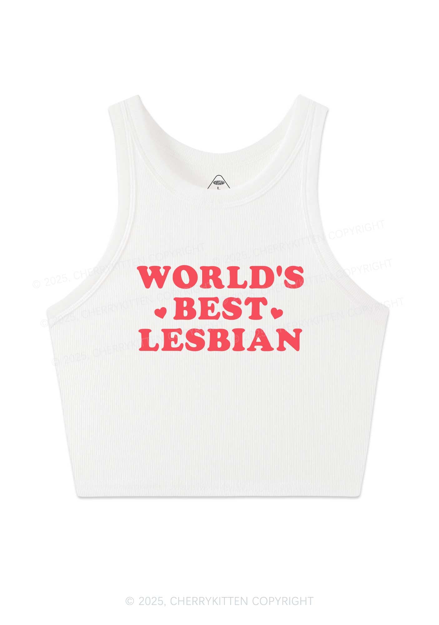 World's Best Lesbian Y2K Crop Tank Top Cherrykitten