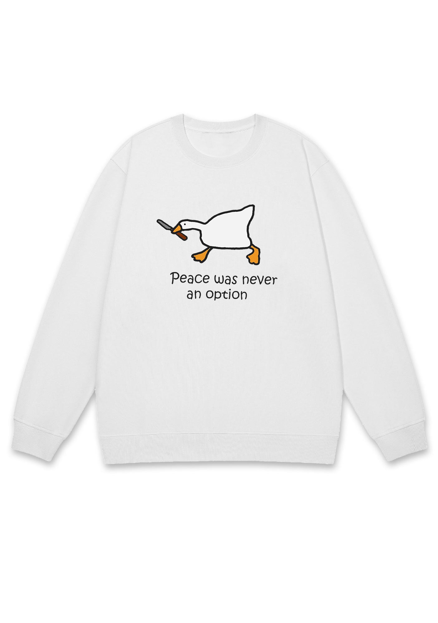 Peace Was Never An Option Y2K Sweatshirt