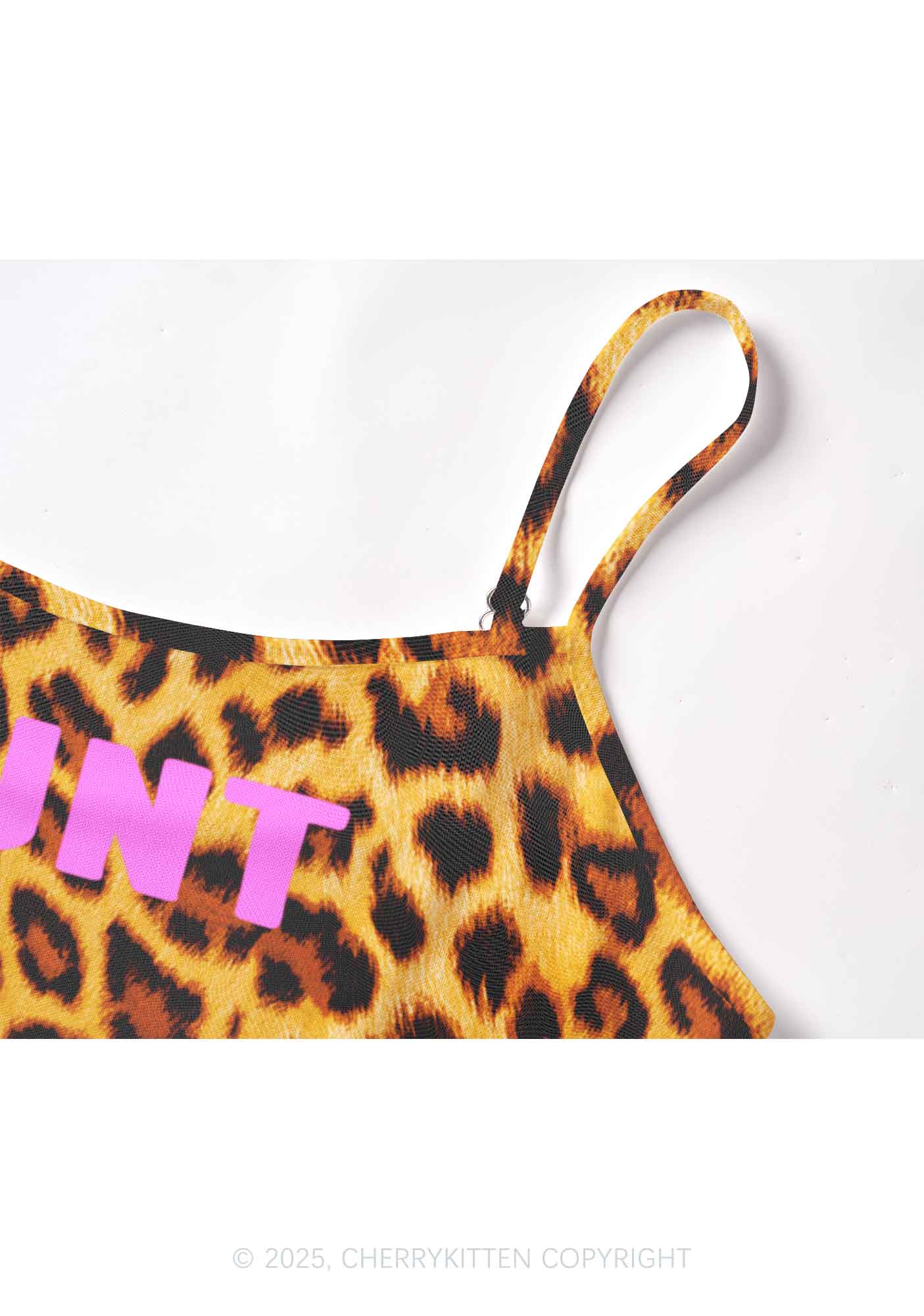 Cxxt Leopard Y2K Mesh Cami Tank Cherrykitten