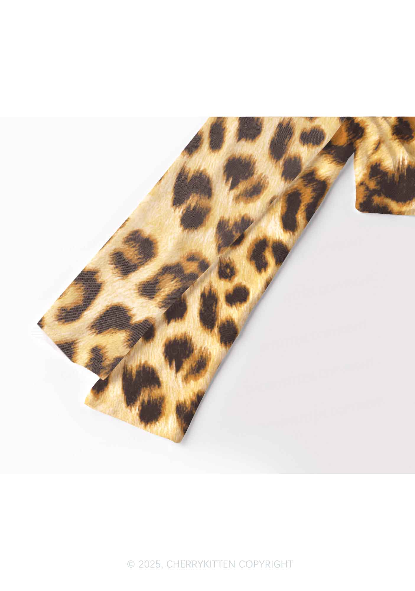 Cxxt Leopard Y2K Mesh Long Sleeve Crop Top Cherrykitten