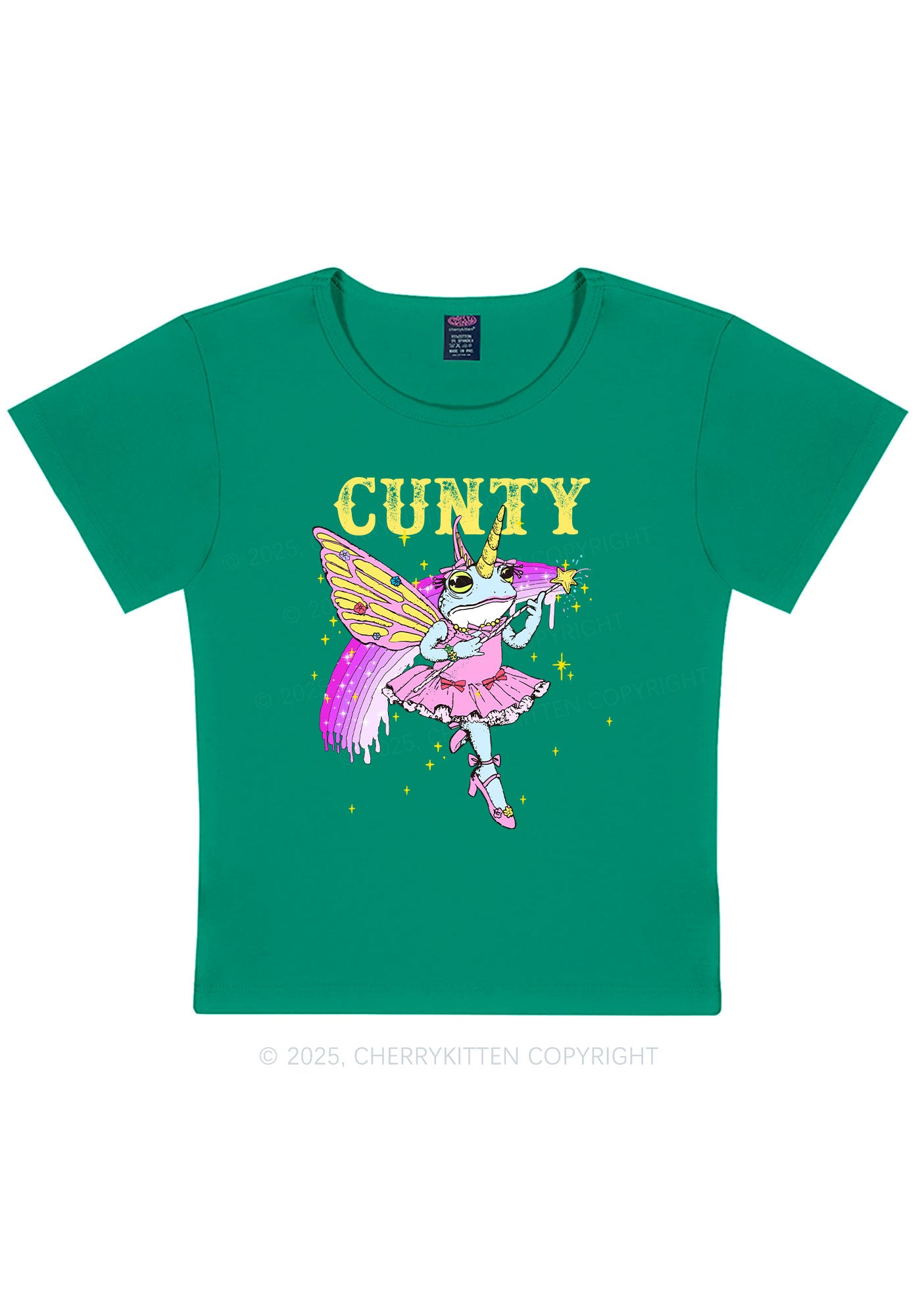 Cxxty Fairy Frog Y2K Baby Tee Cherrykitten
