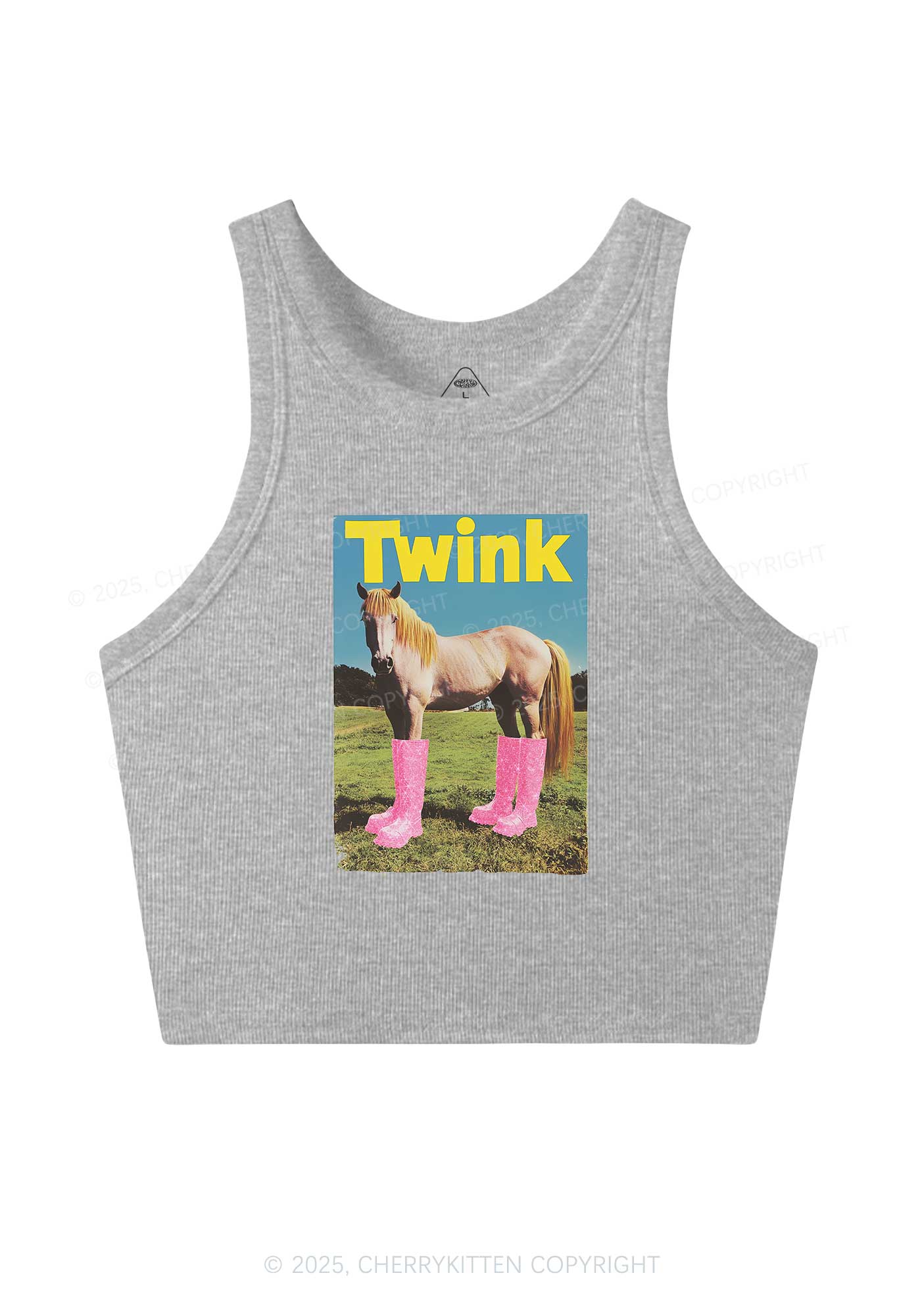 Twink Pony Pride Y2K Crop Tank Top Cherrykitten