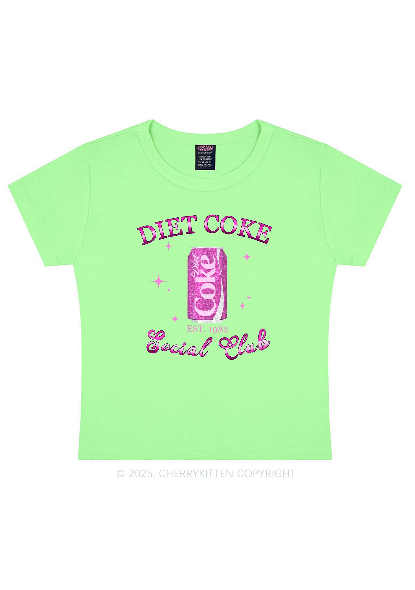 Diet Coke Social Club Y2K Baby Tee Cherrykitten