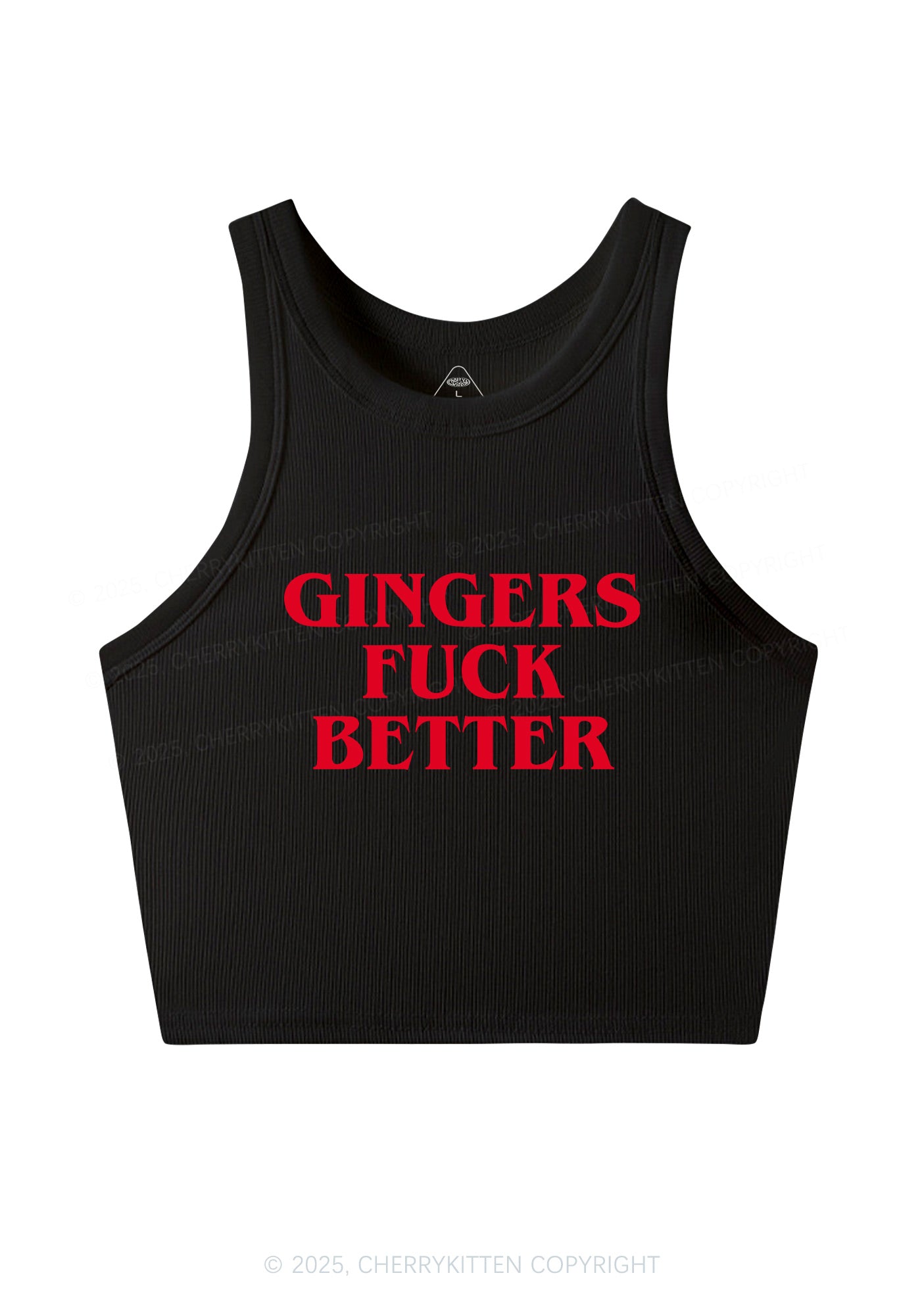 Gingers Fxxk Better Y2K Crop Tank Top Cherrykitten