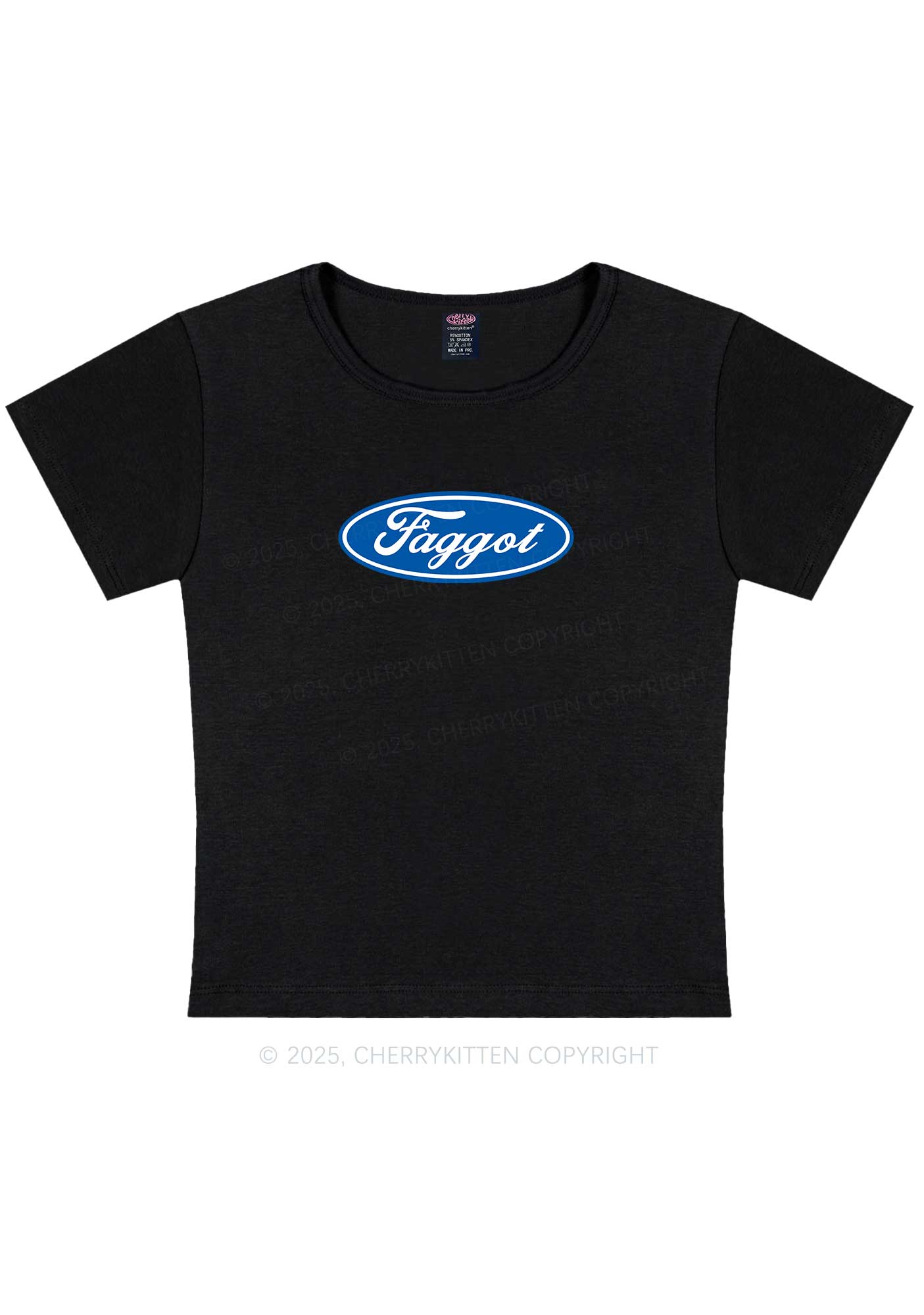 Faggot Pride Y2K Baby Tee Cherrykitten