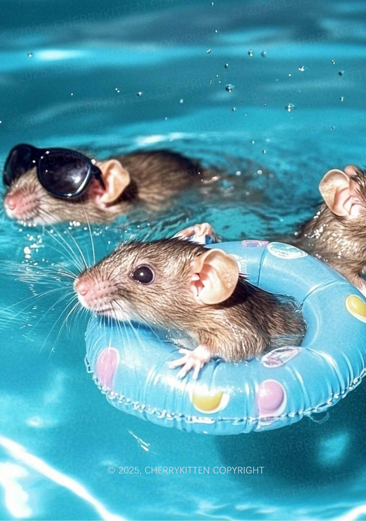 Pool Rats Y2K Mesh Crop Top Cherrykitten