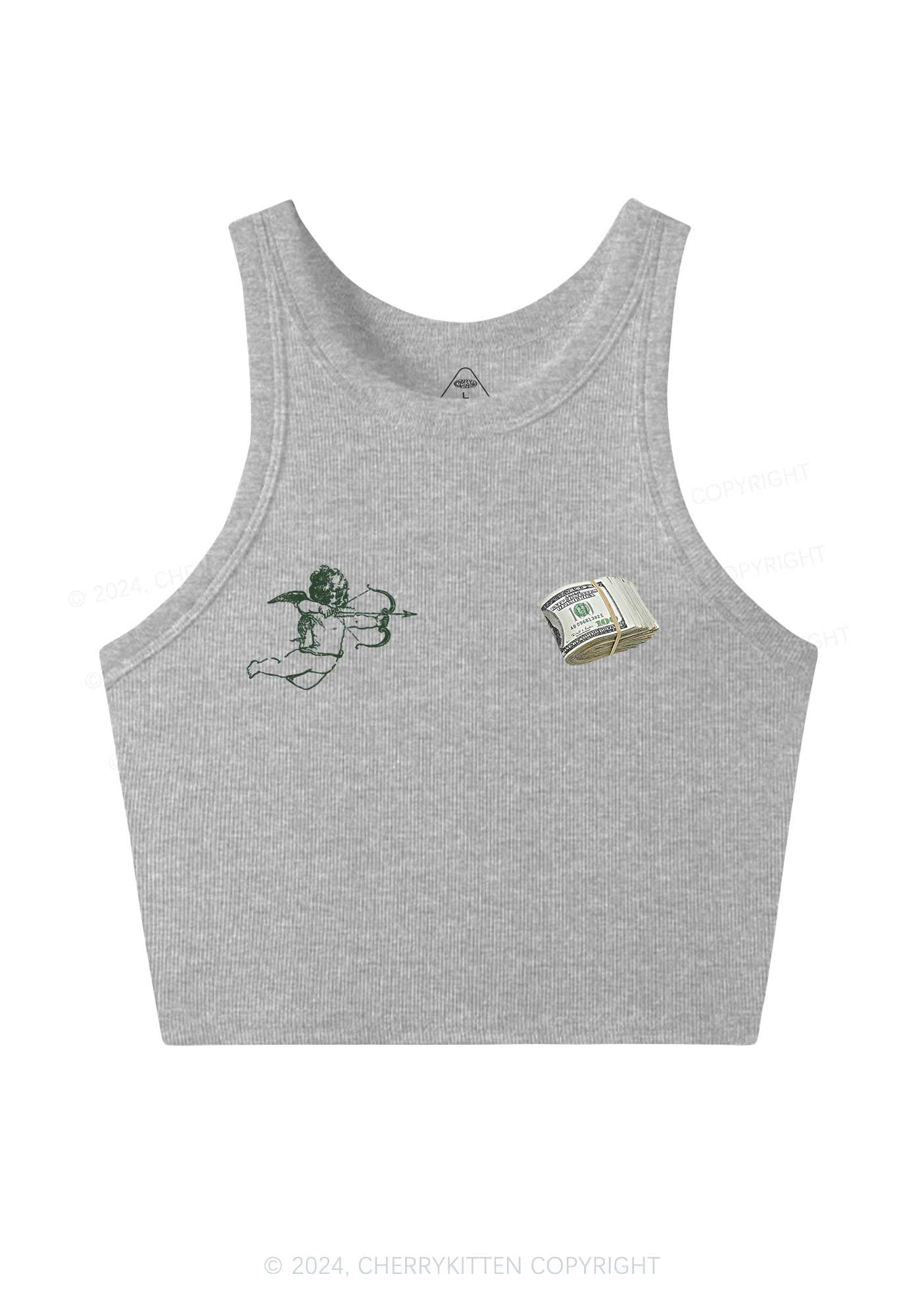 Cupid Cash Y2K Valentine's Day Crop Tank Top Cherrykitten