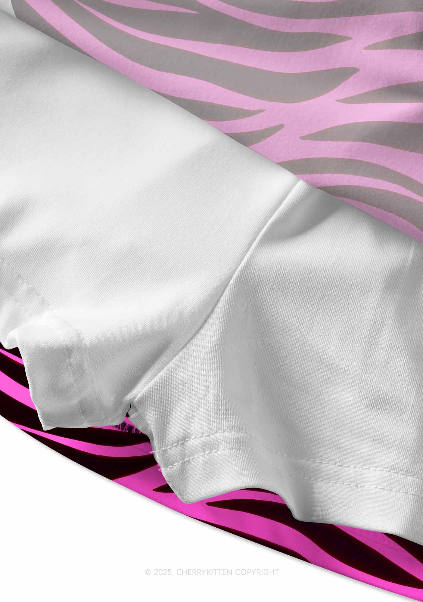 Pink Zebra Y2K Print Mini Skirt Cherrykitten
