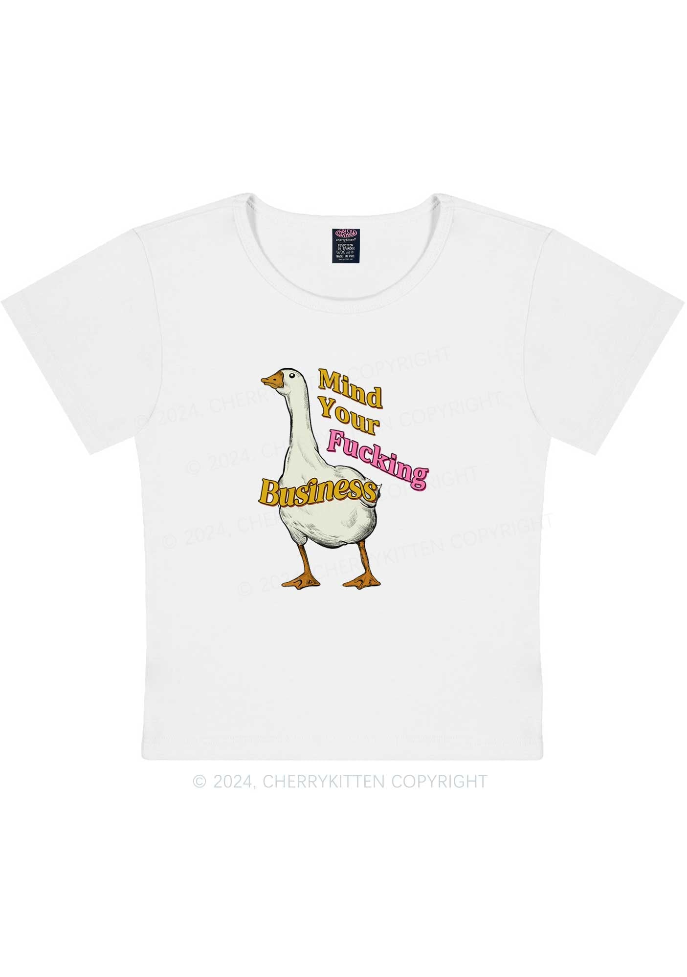 Curvy Fxxking Business Y2K Baby Tee Cherrykitten