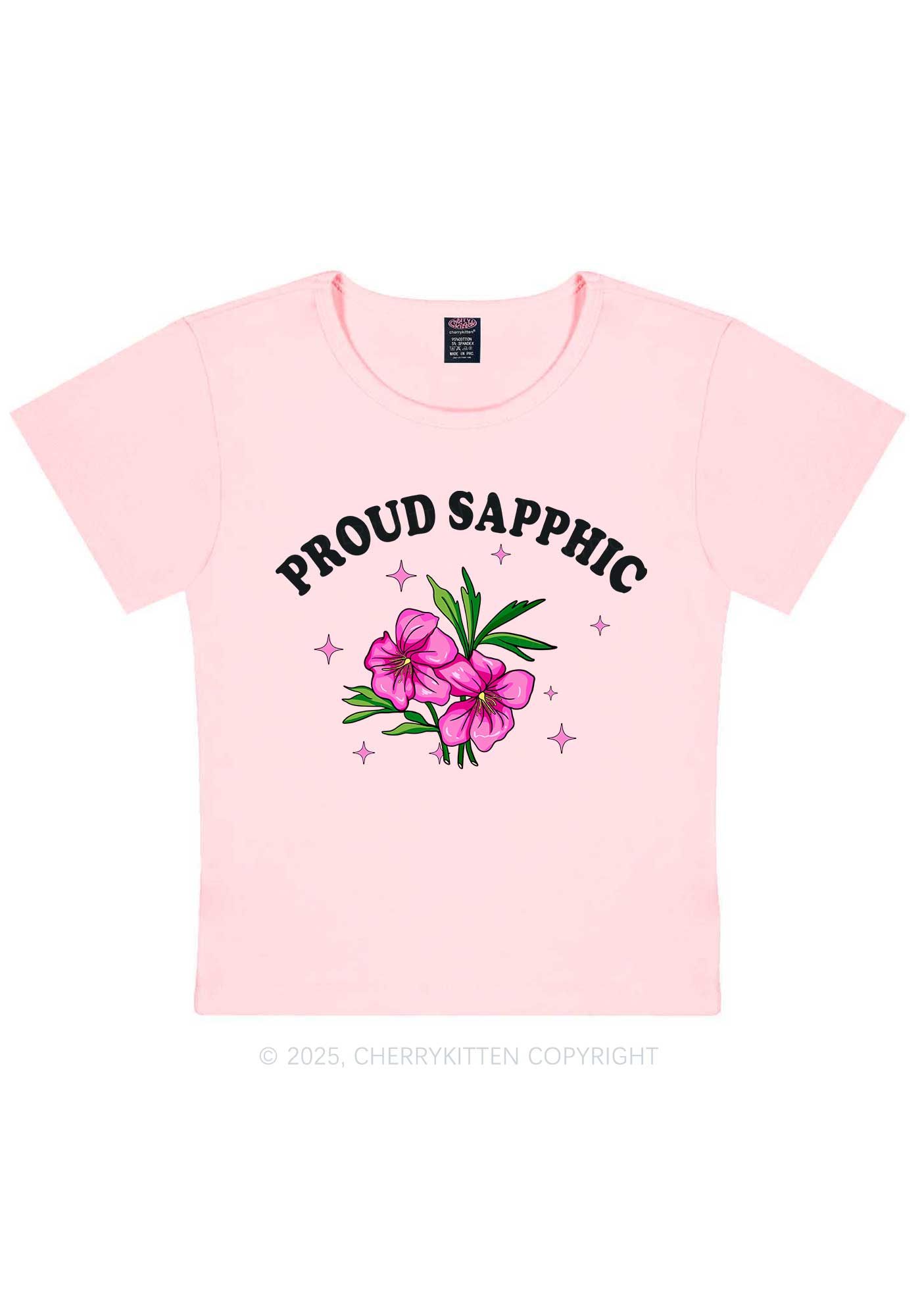 Proud Sapphic Y2K Baby Tee Cherrykitten