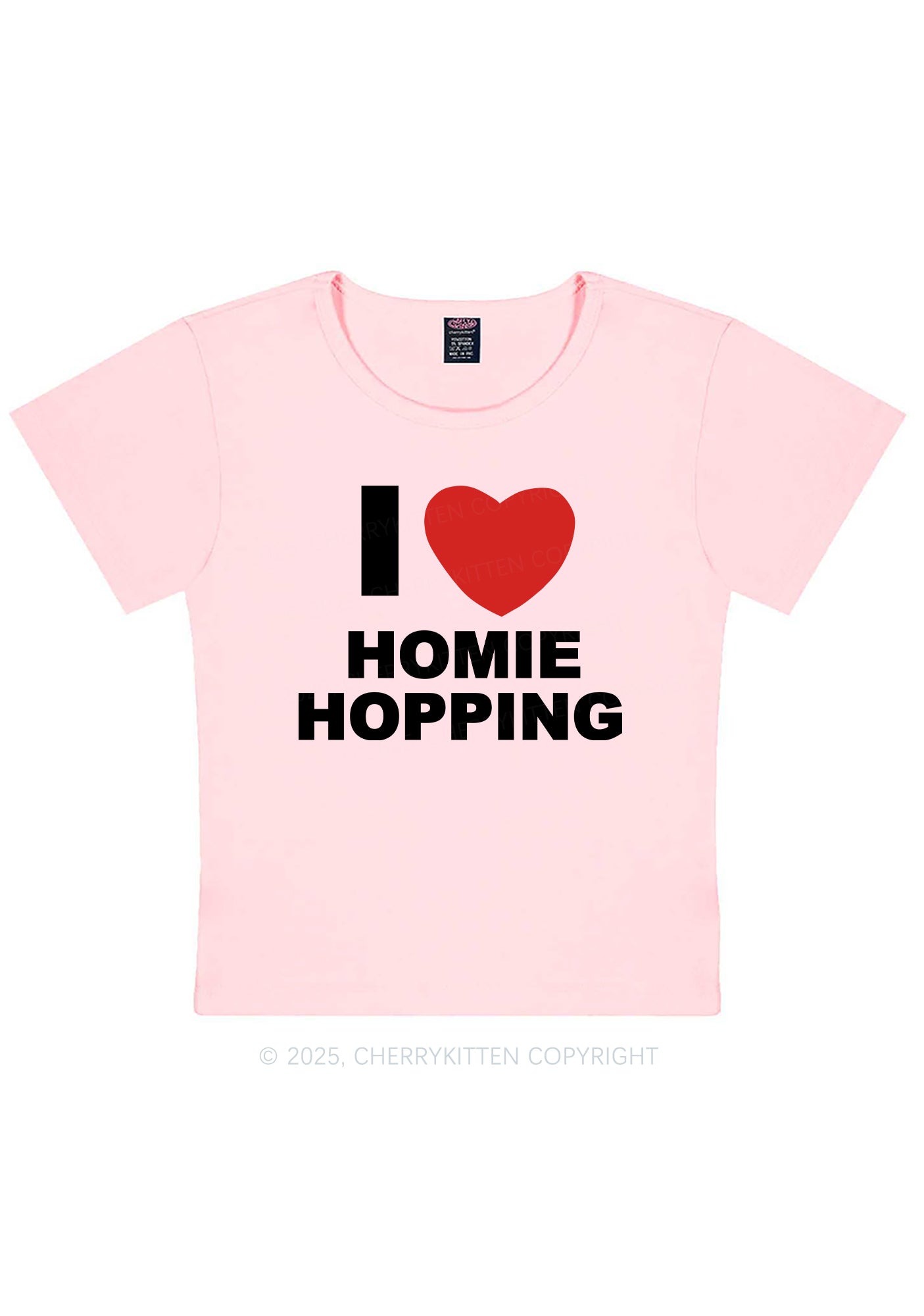 I Love Homie Hopping Y2K Baby Tee Cherrykitten