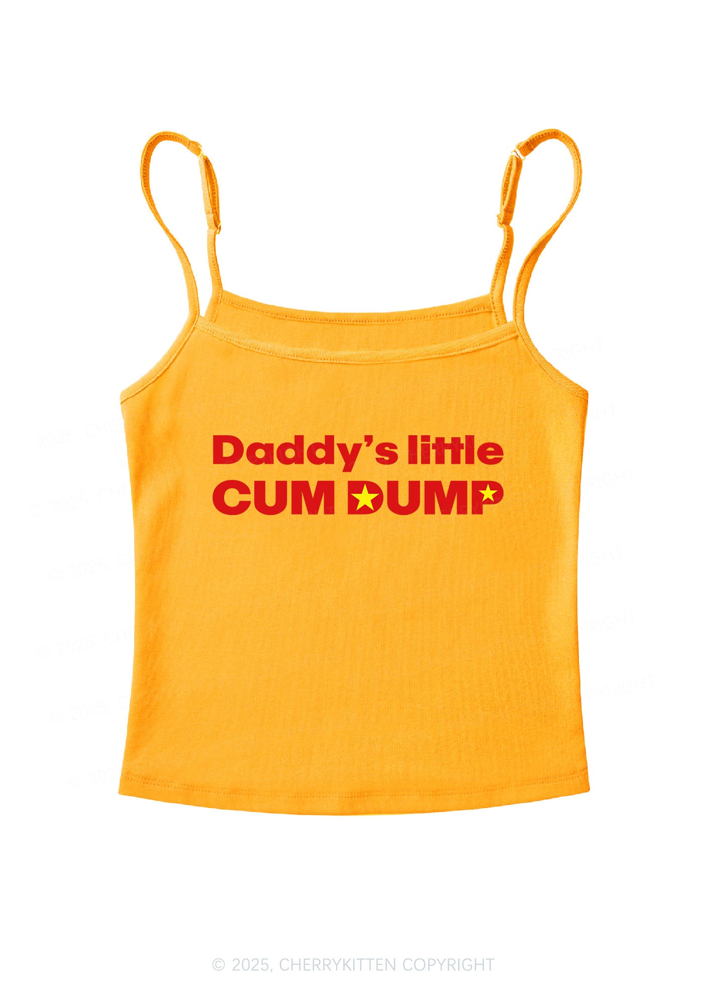 Daddys Little Cum Dump Y2K Spaghetti Strap Cami Cherrykitten