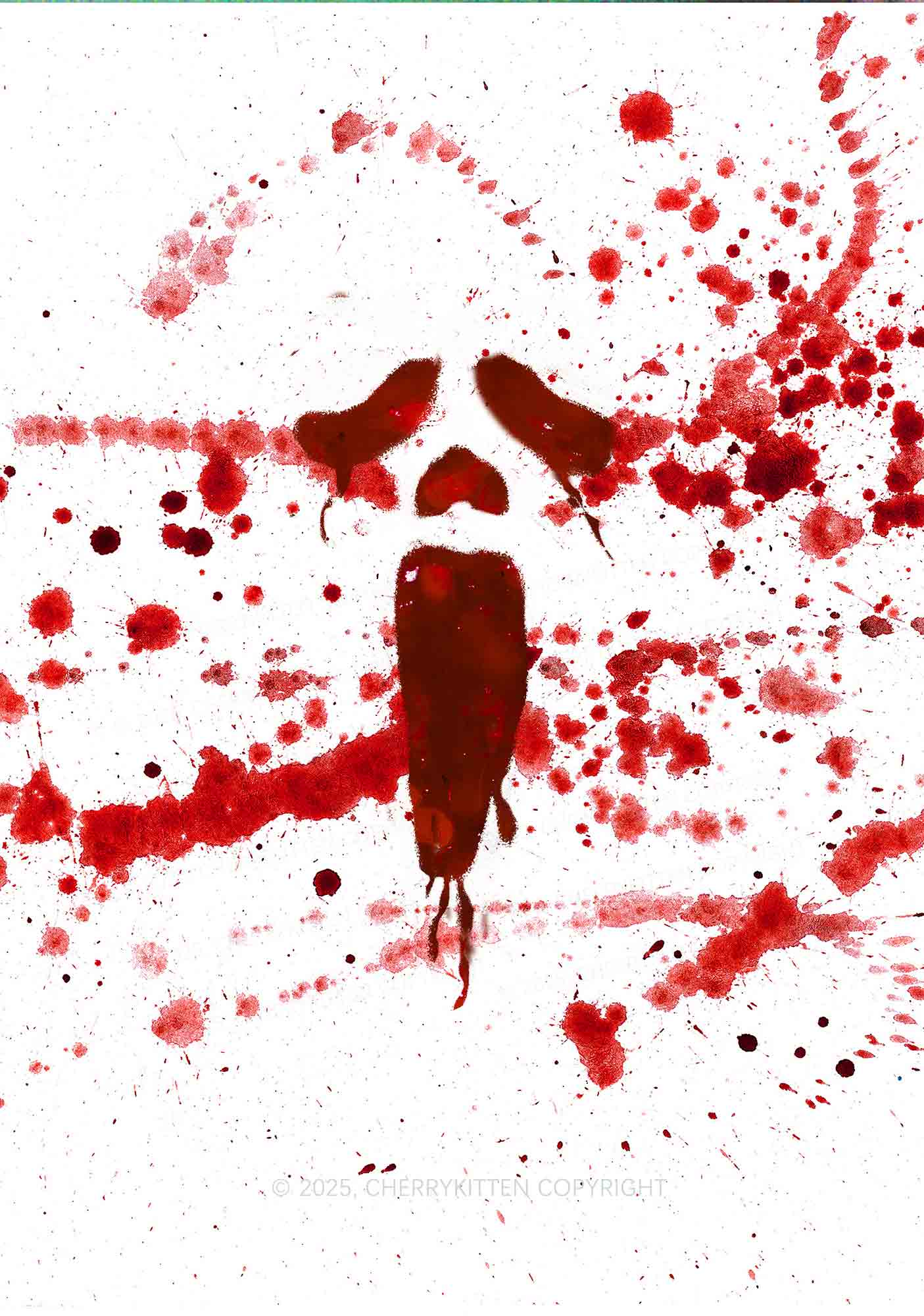Halloween Bloody Ghost Y2K Mesh Crop Top Cherrykitten