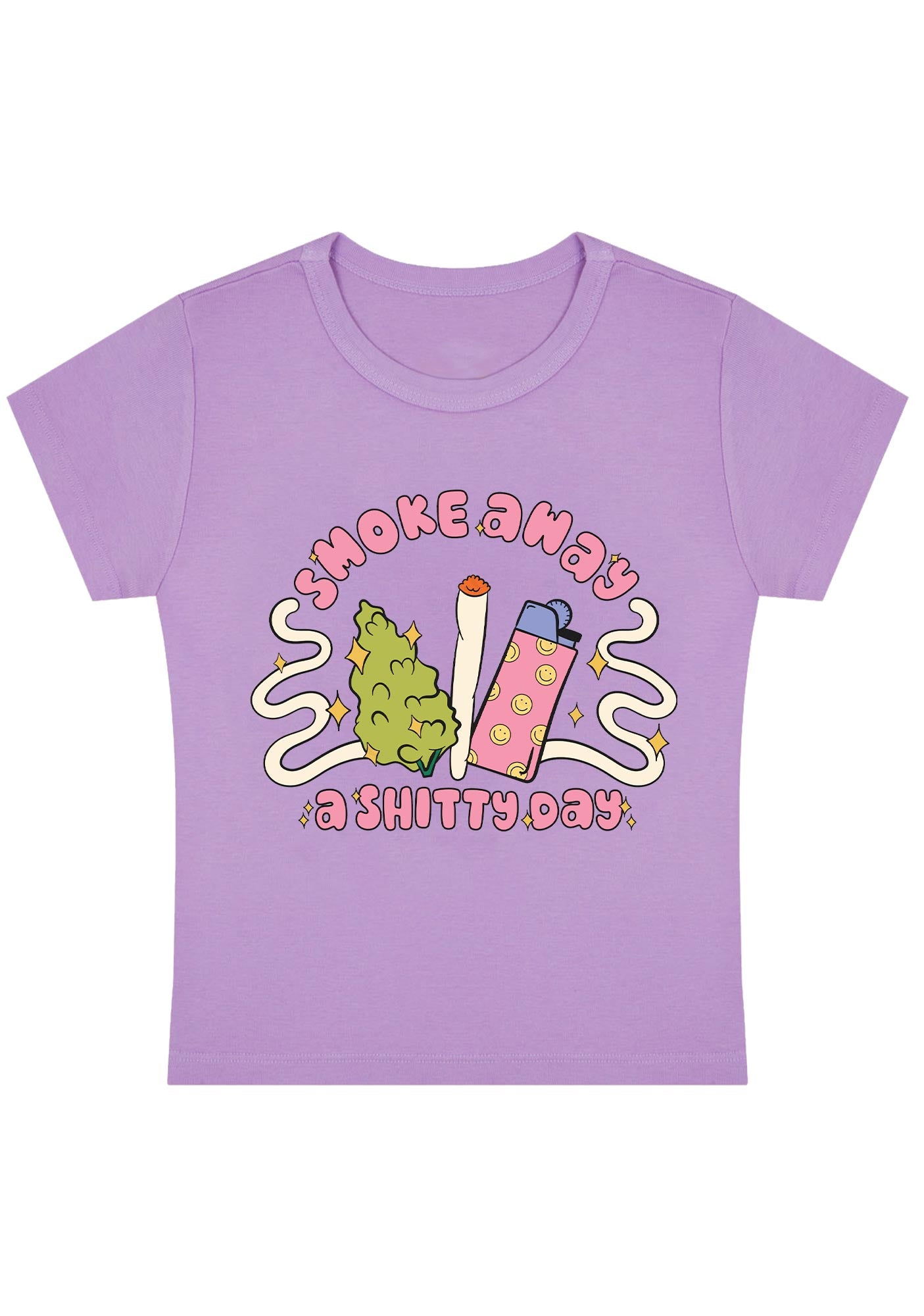 Curvy Smoke Away A Shixxy Day Baby Tee