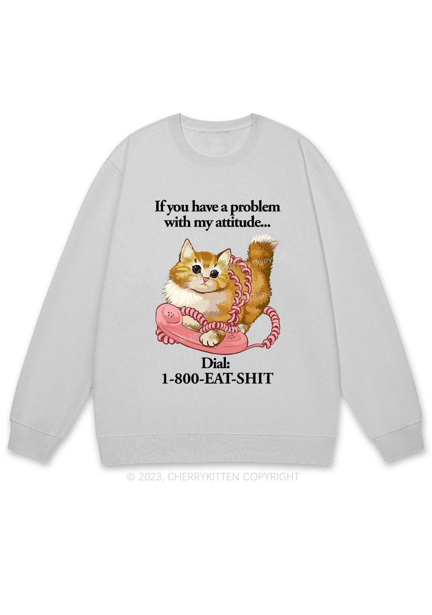 If You Have A Problem With My Attitude Y2K Sweatshirt Cherrykitten