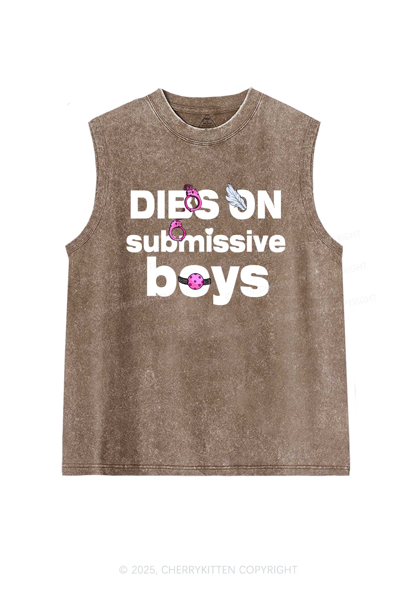 Dibs On S Boys Y2K Washed Muscle Tank Cherrykitten