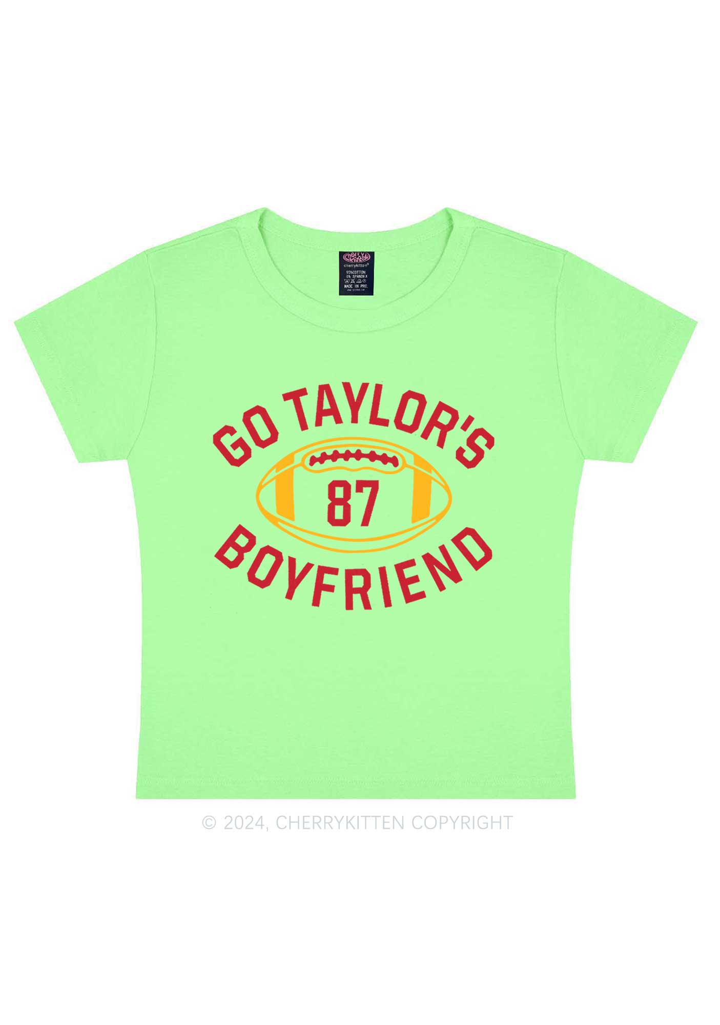 Go Boyfriend Y2K Super Bowl Baby Tee Cherrykitten